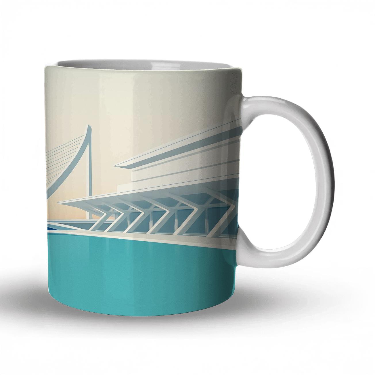 Ciudad De Las Artes Y Las Ciencias - Valencia Spain premium drinkware mugs