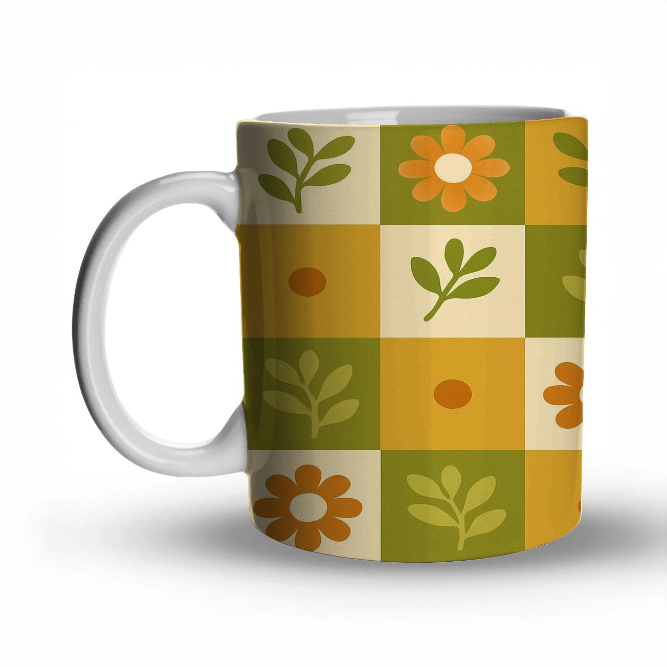 Groovy Kitchen Tile Botanicals novelty coffee mugs