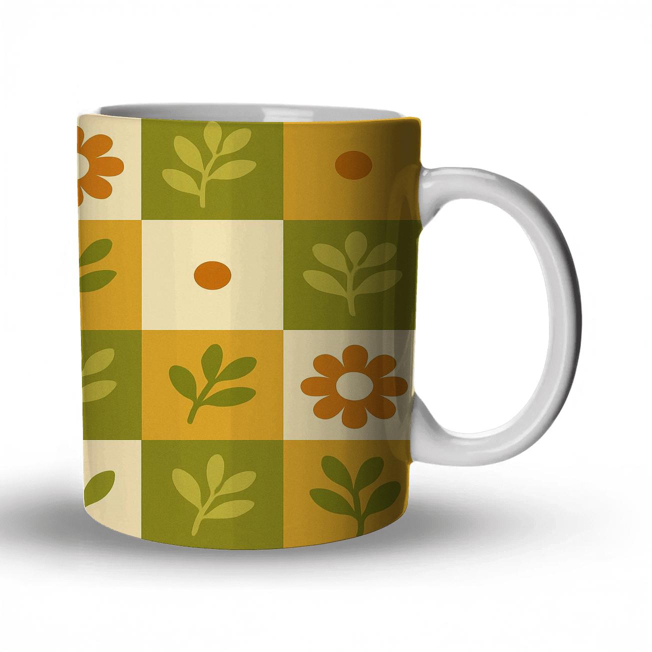 Groovy Kitchen Tile Botanicals novelty coffee mugs