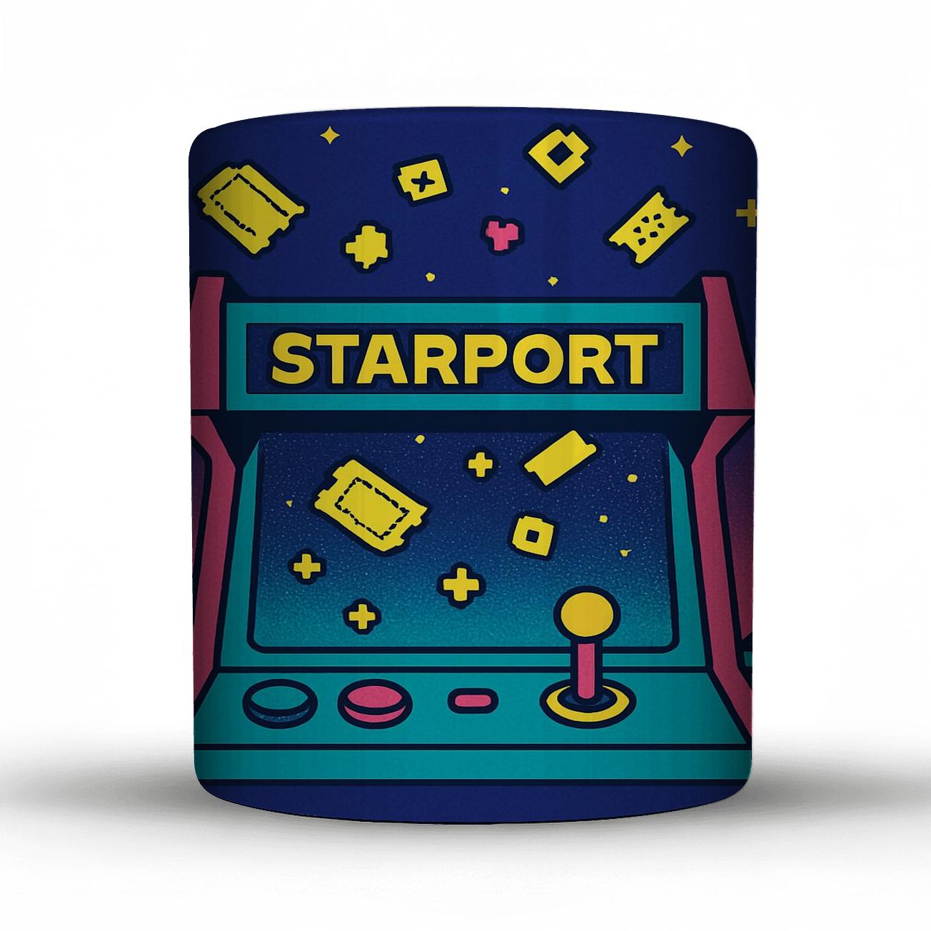 Arcade Starport Checkout custom printed mugs