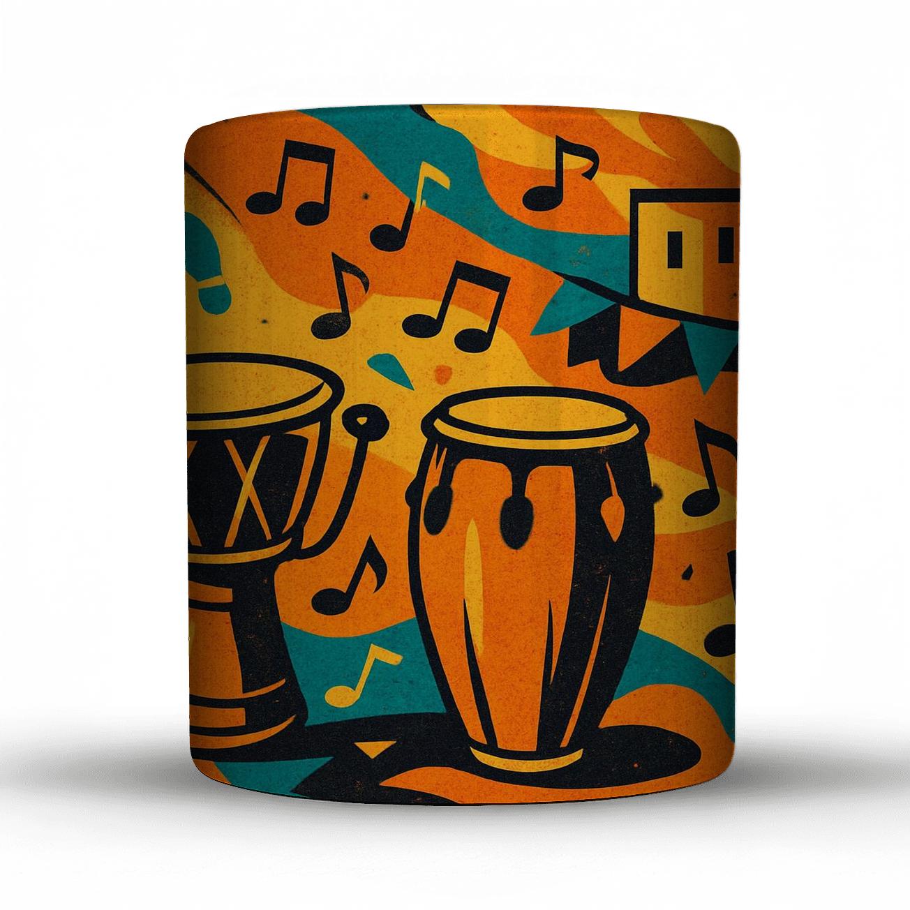 Afrobeat Street Carnival Collage personalized mugs