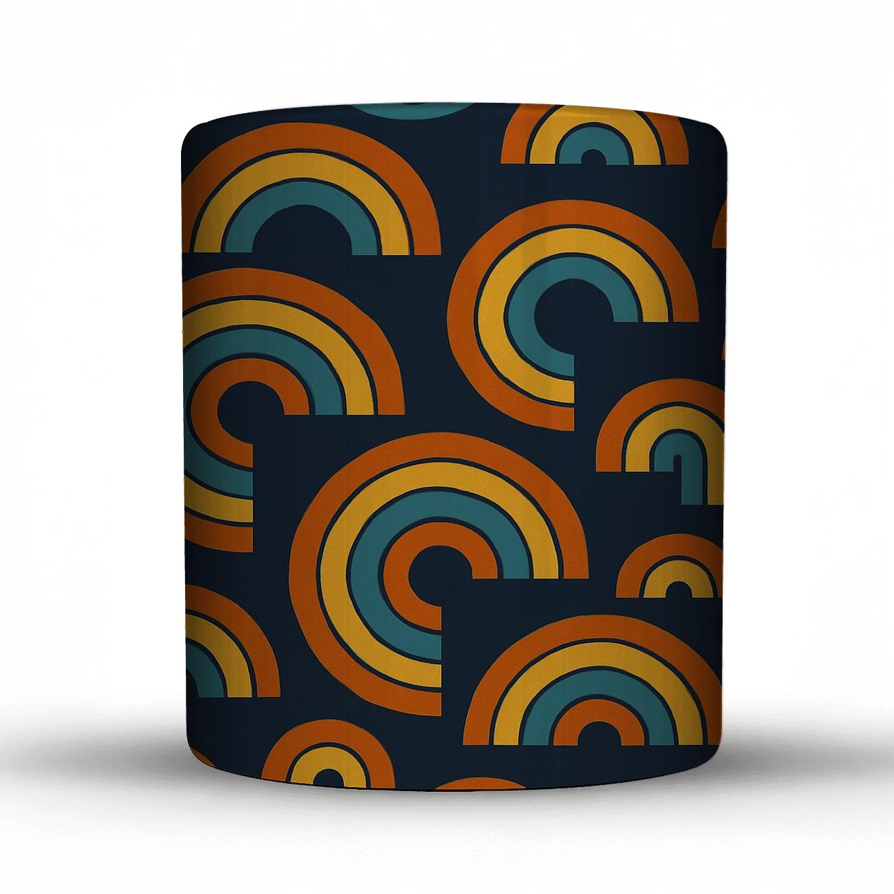 Vinyl Record Ripple Arches decorative mug sets