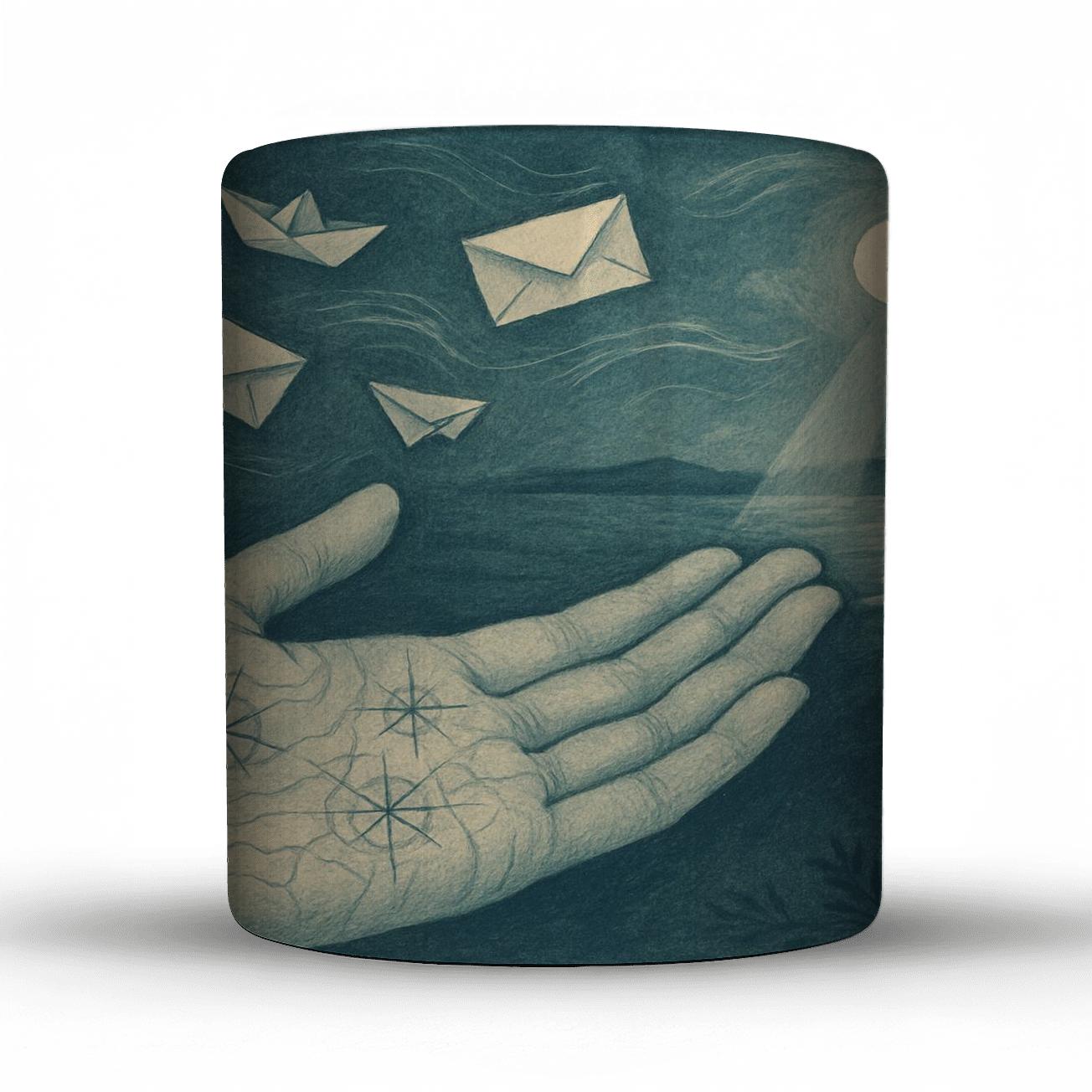 The Compass Of Her Palm True North In Every Goodbye novelty coffee mugs