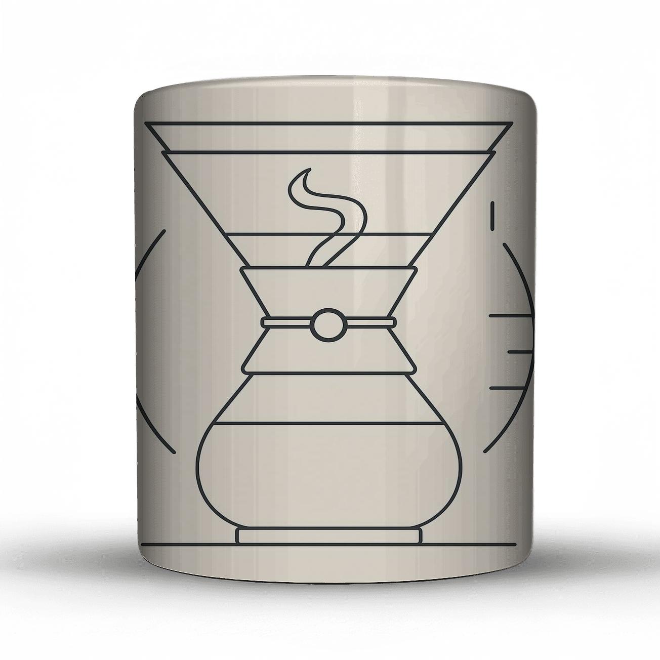 Chemex Geometry Brew Blueprint novelty coffee mugs