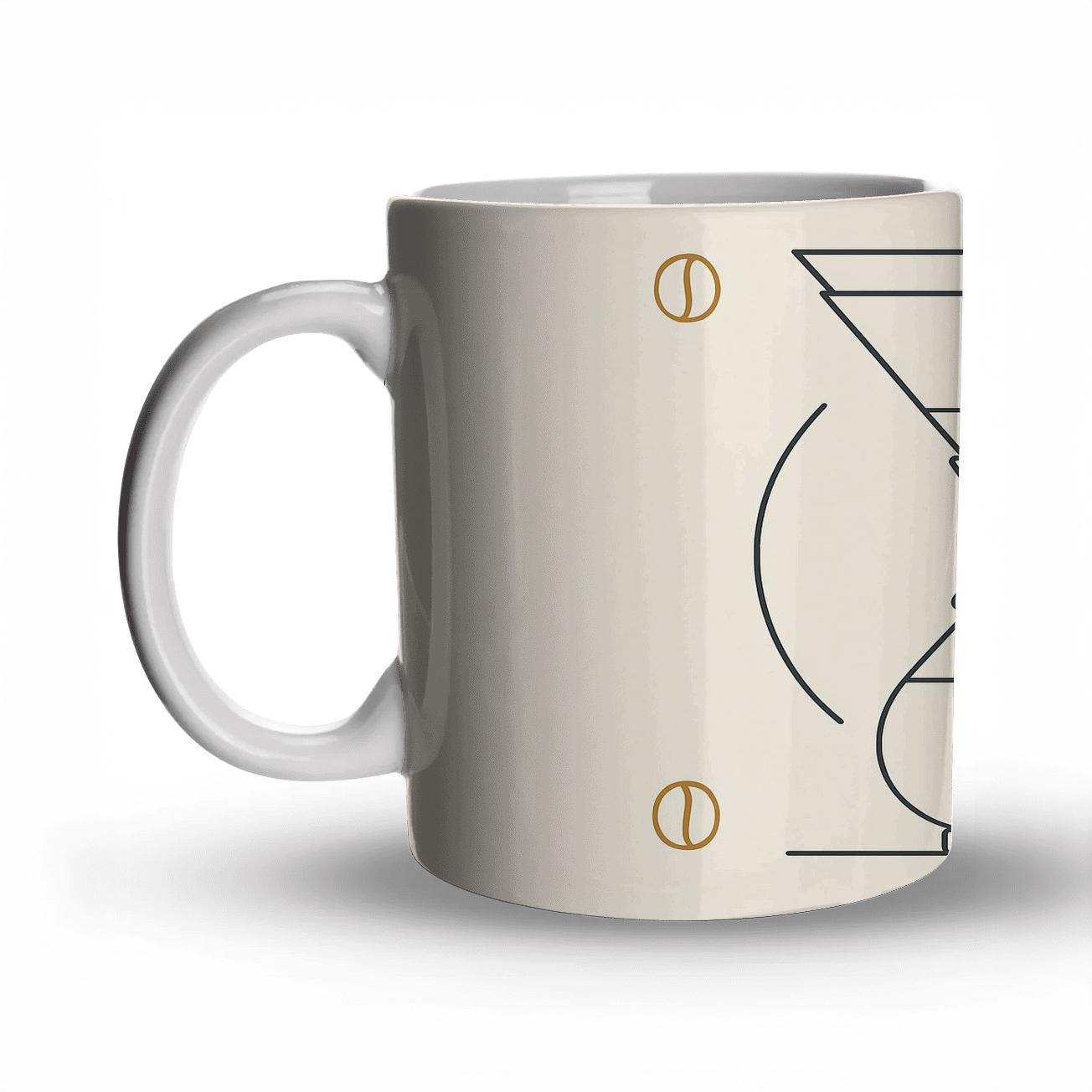 Chemex Geometry Brew Blueprint novelty coffee mugs