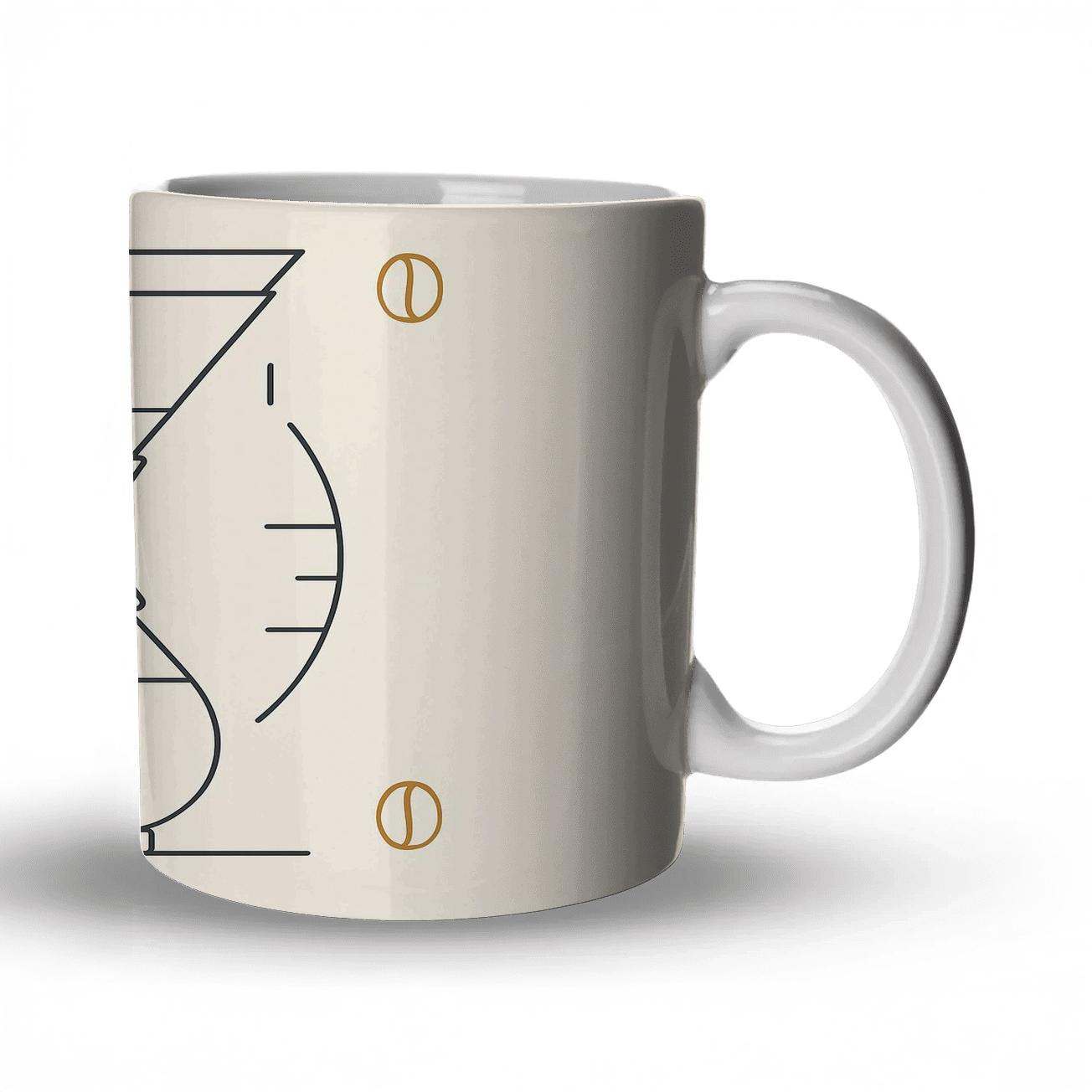 Chemex Geometry Brew Blueprint novelty coffee mugs