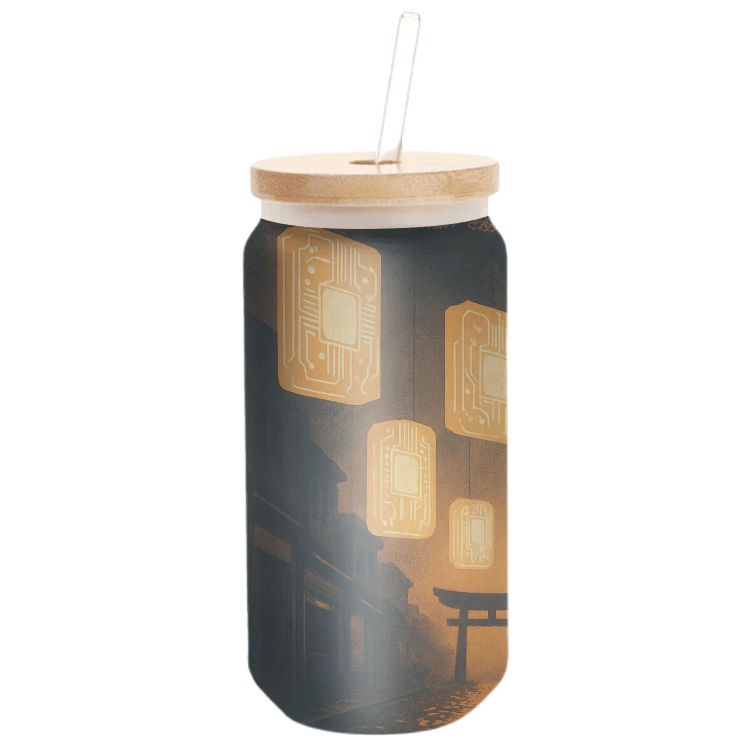 Ancestral Circuit Lantern Night artisan blown glass drinkware