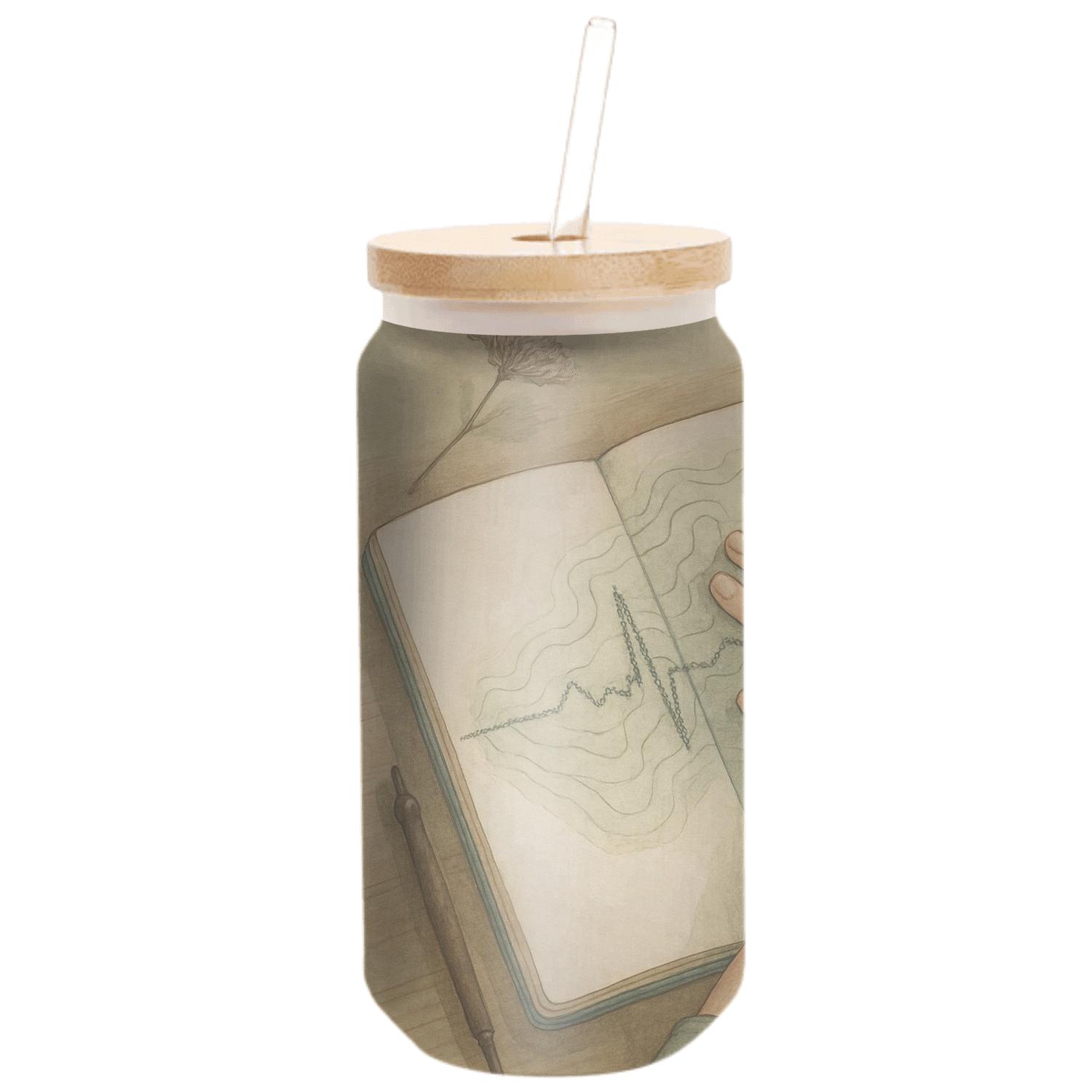 The Atlas Of Her Quiet Lessons textured glass