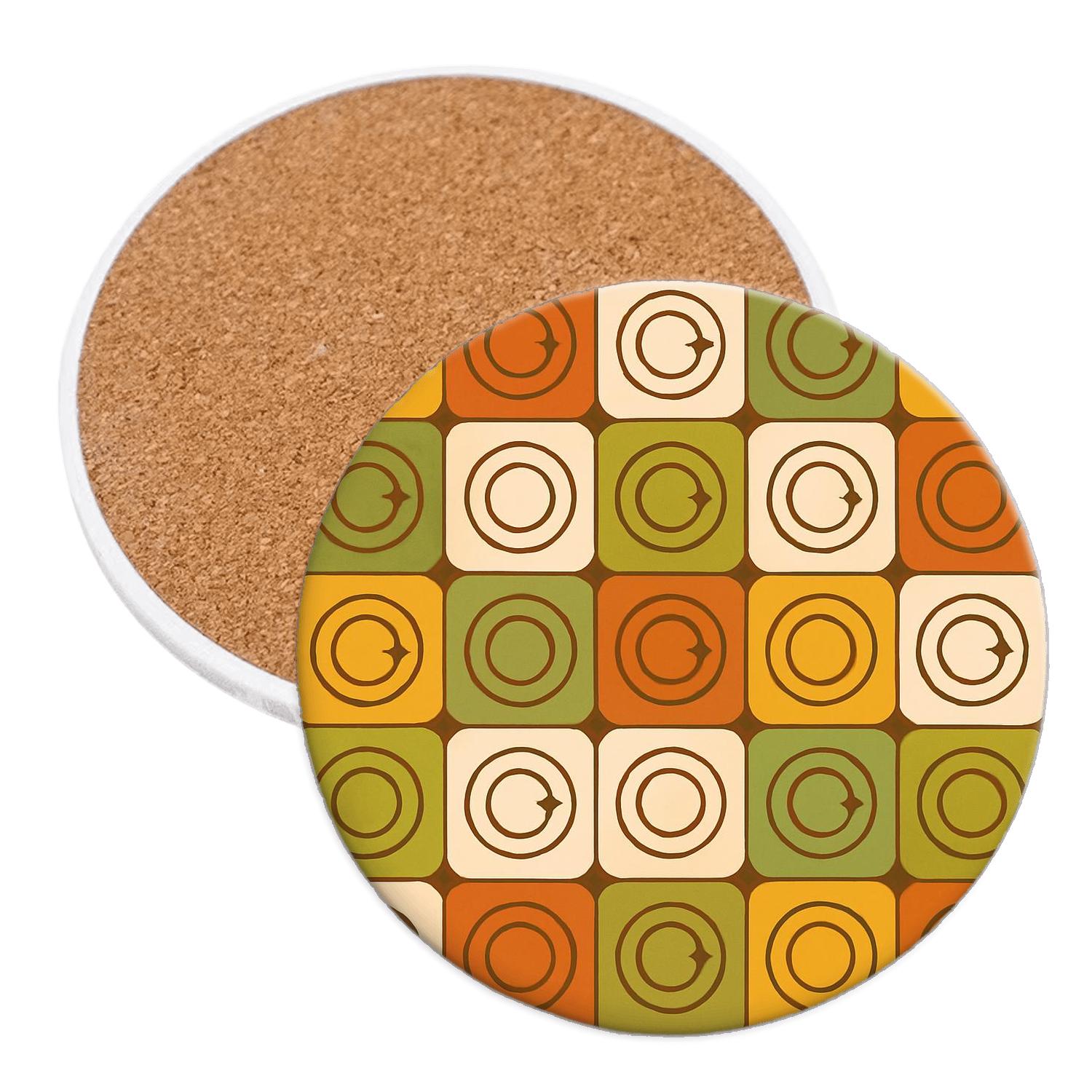 Groovy Orbit Tiles coasters for home decor
