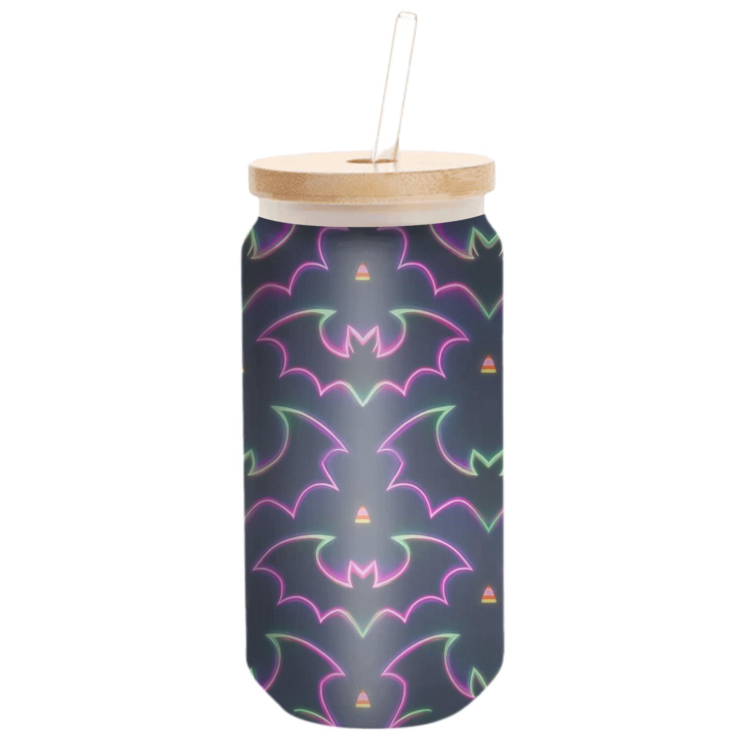 Neon Horror Carnival Bat Mirror Tiles glassware drinkware