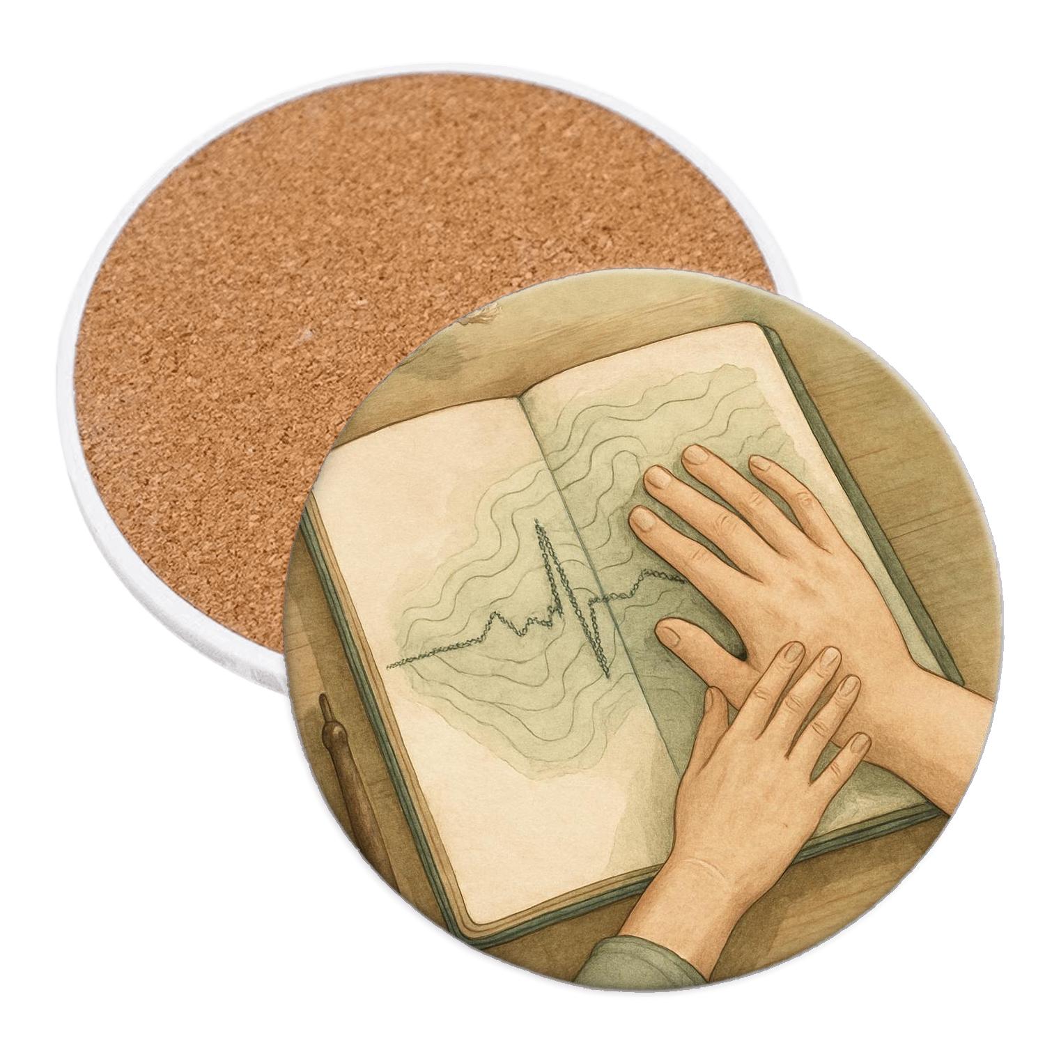 The Atlas Of Her Quiet Lessons cork coaster sets