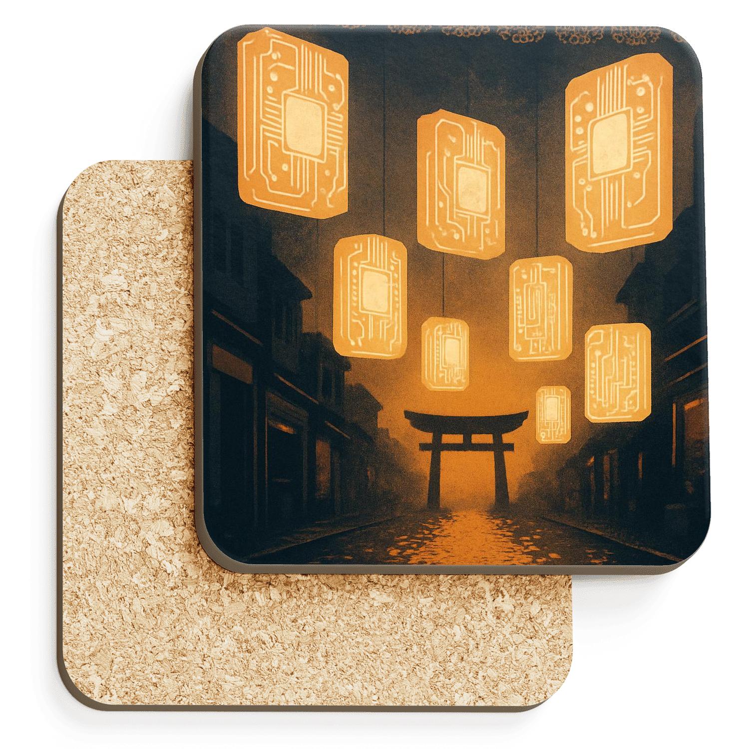 Ancestral Circuit Lantern Night stone coaster collections