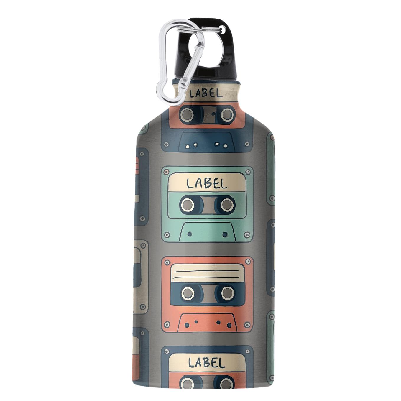 Cassette Culture Grid sports bottles with lids