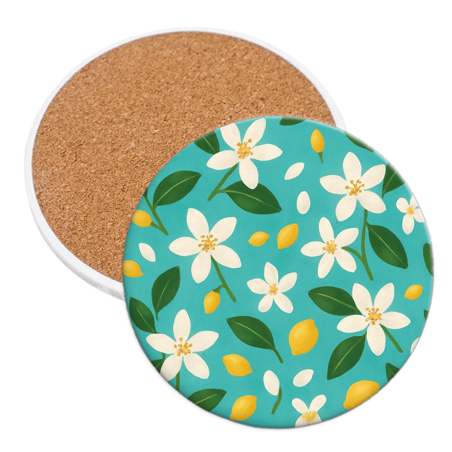 Citrus Blossom Riviera Scatter custom engraved coasters