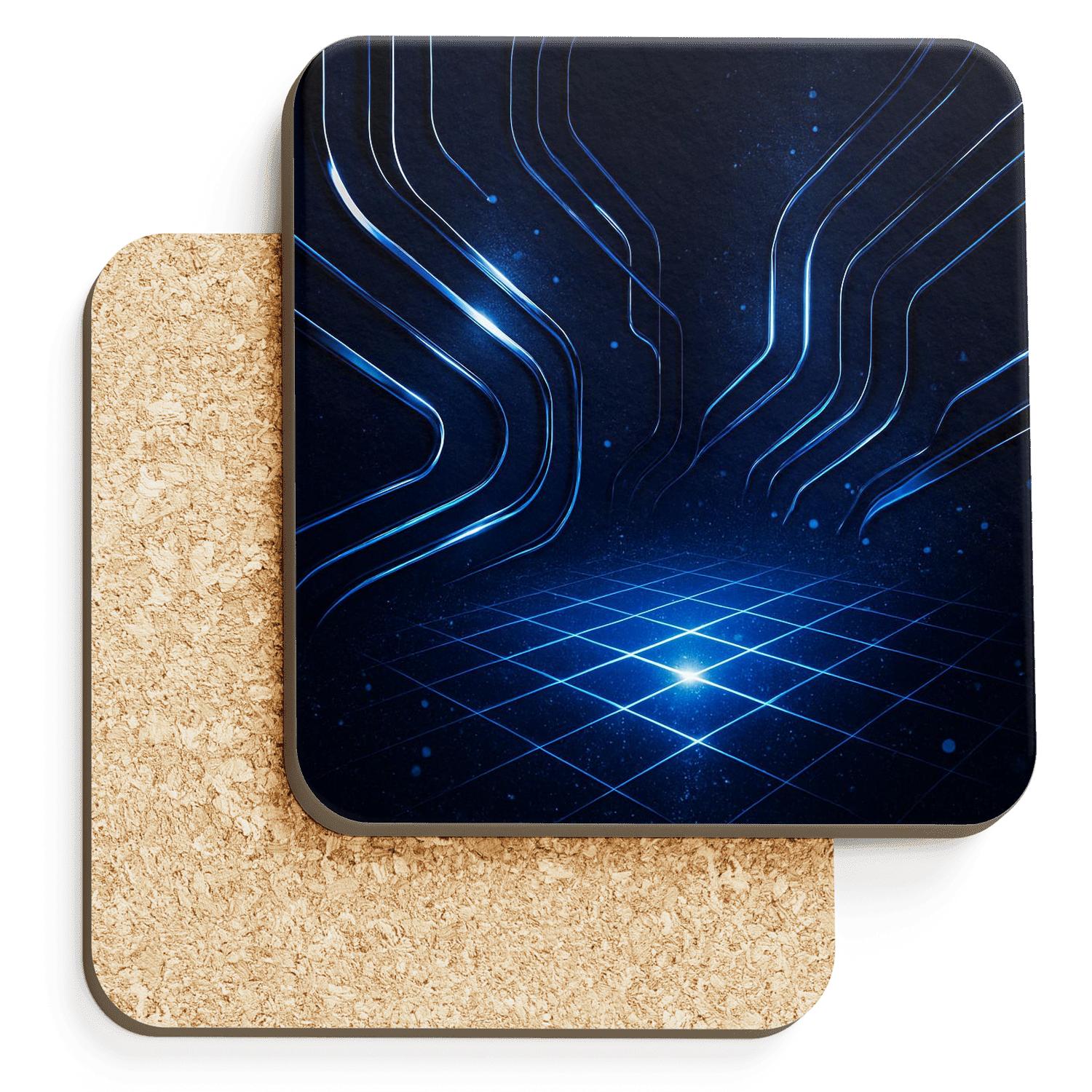Sapphire Disco Glitter Circuit absorbent drink coasters