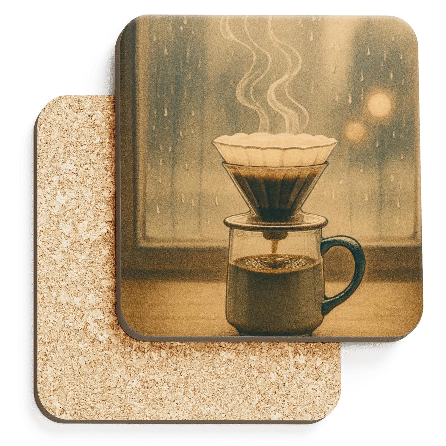 Café Window Rain And Pour Over elegant tabletop coasters