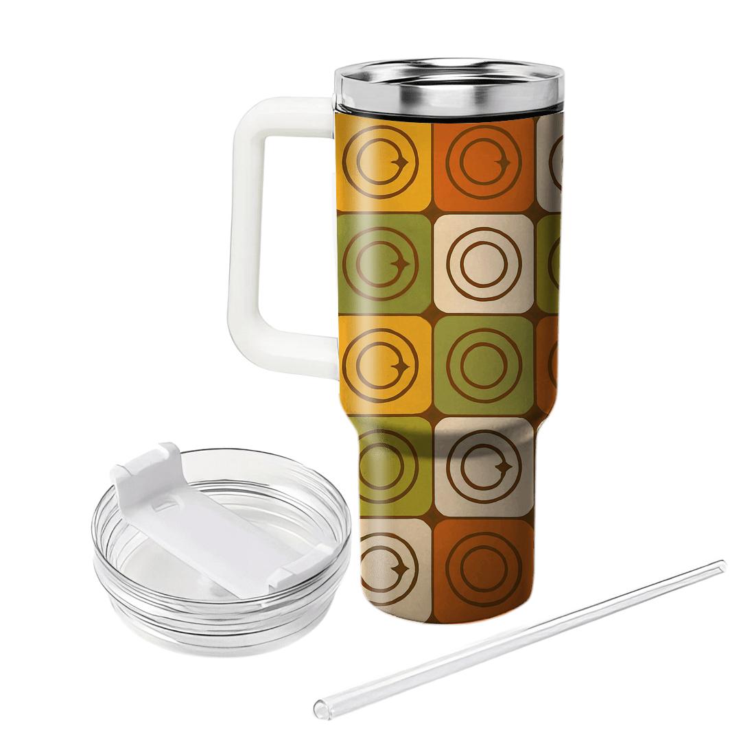 Groovy Orbit Tiles insulated tumblers