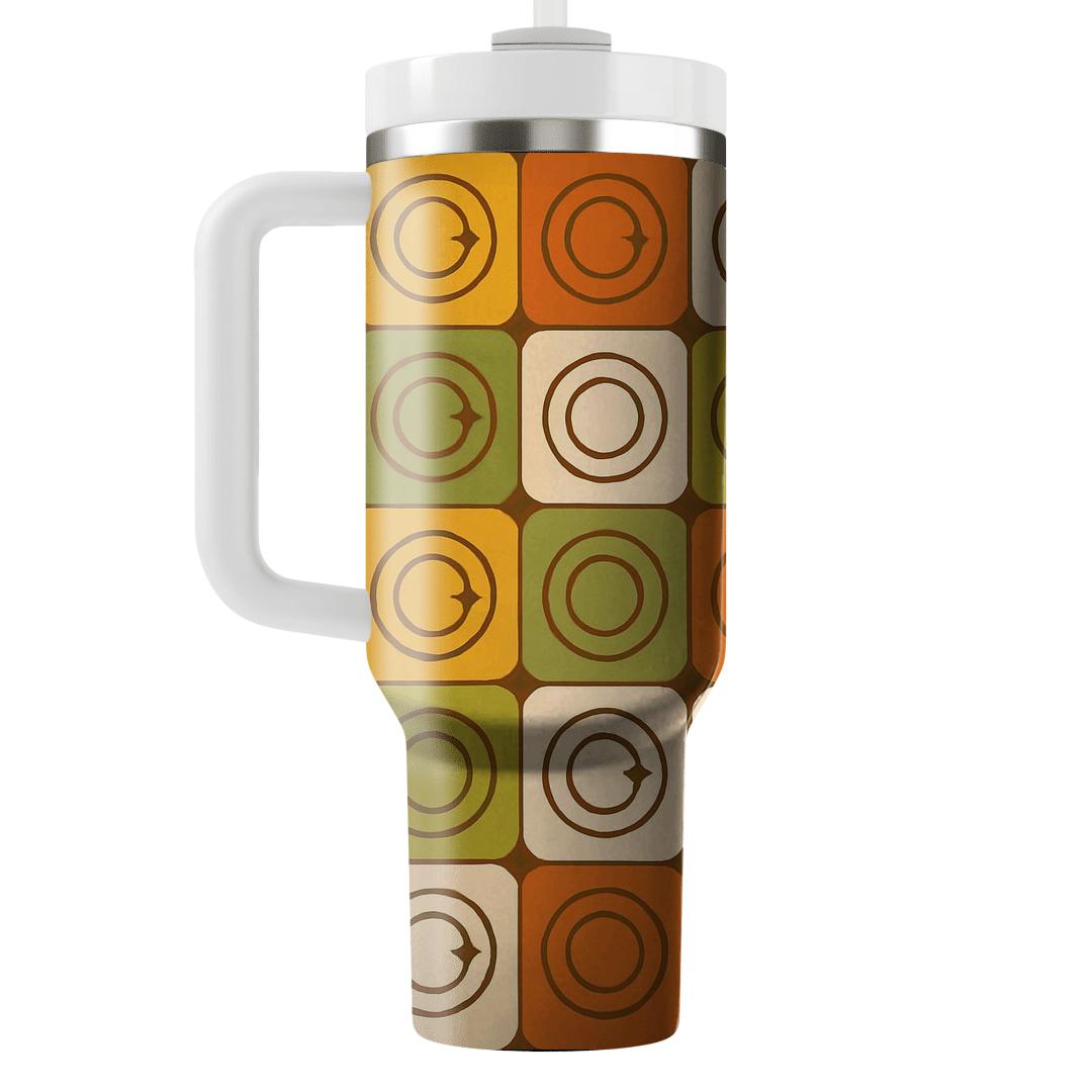 Groovy Orbit Tiles insulated tumblers