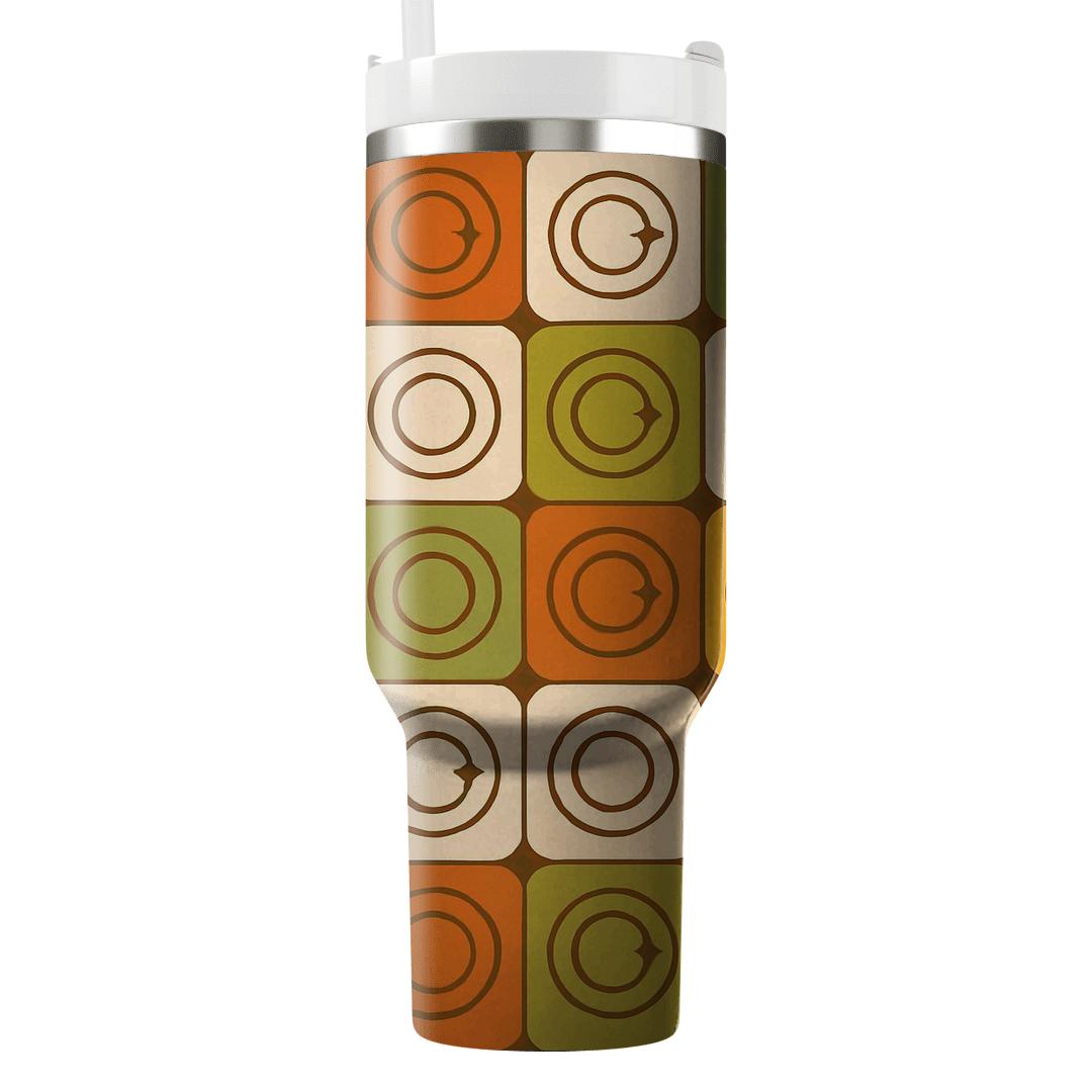 Groovy Orbit Tiles insulated tumblers