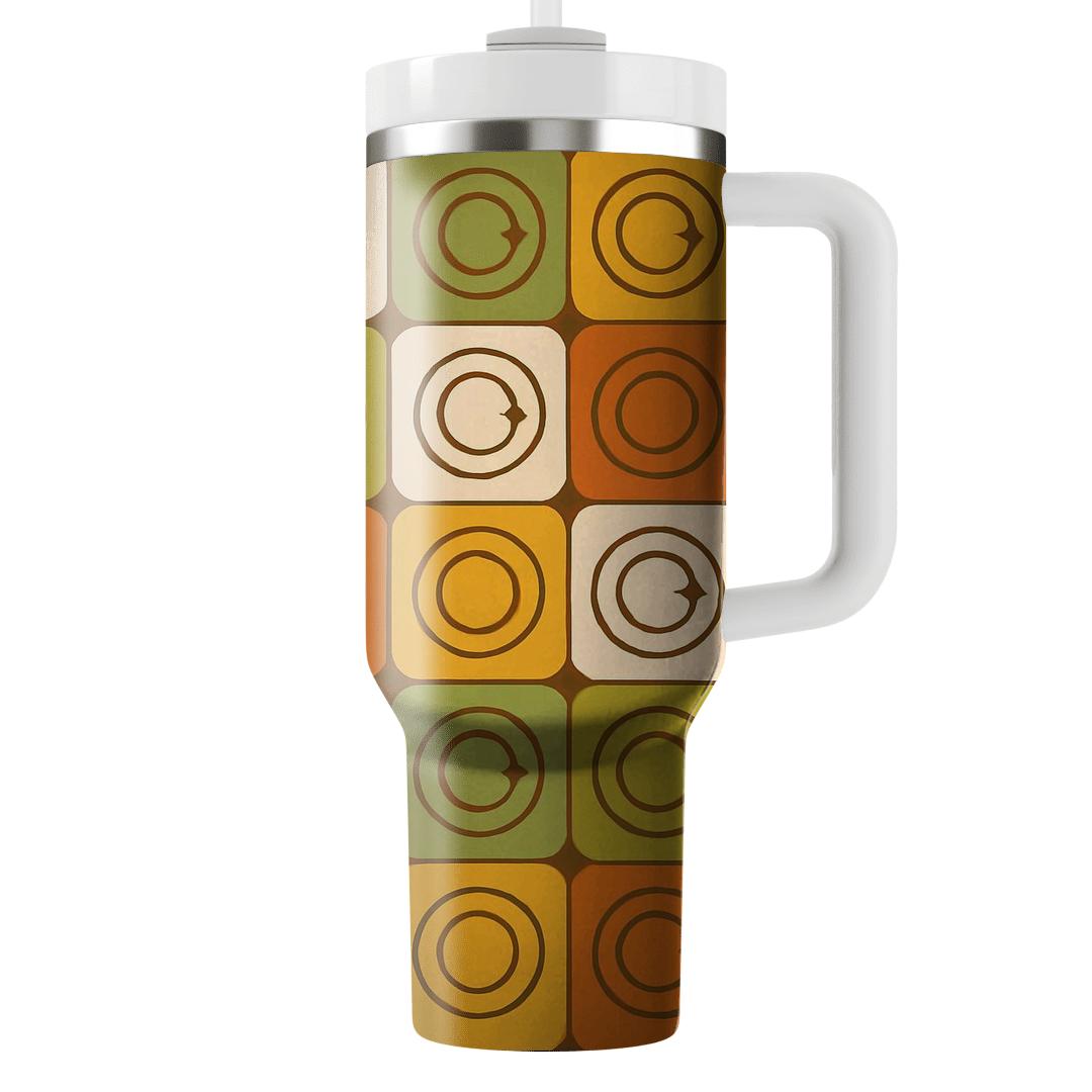 Groovy Orbit Tiles insulated tumblers