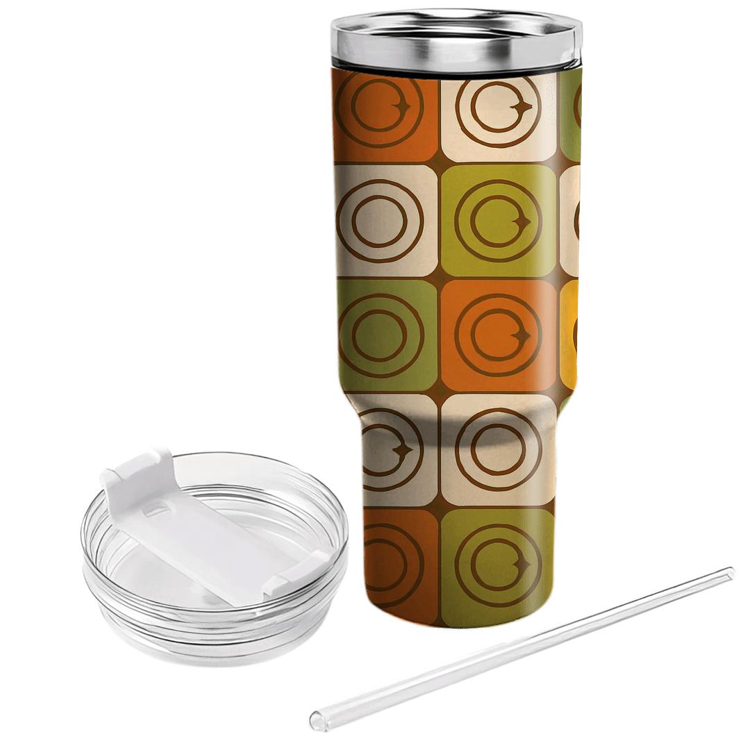 Groovy Orbit Tiles insulated tumblers