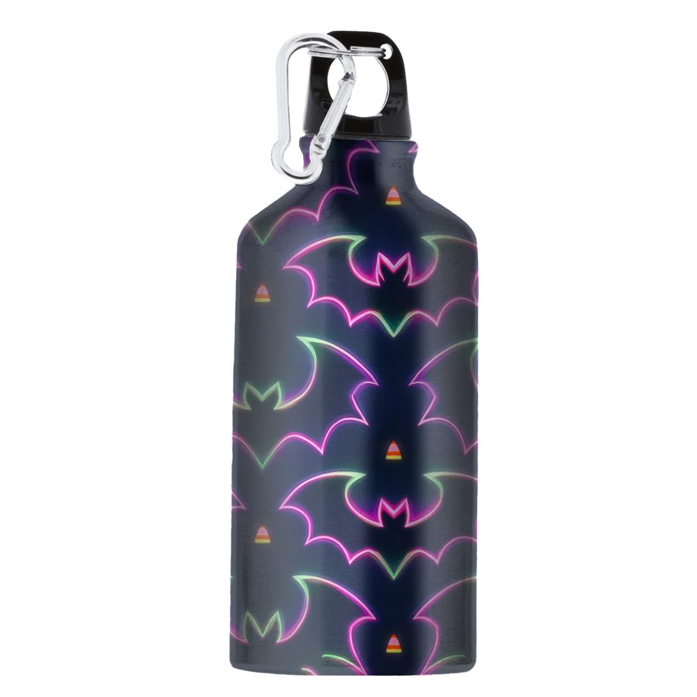 Neon Horror Carnival Bat Mirror Tiles sports bottles with lids