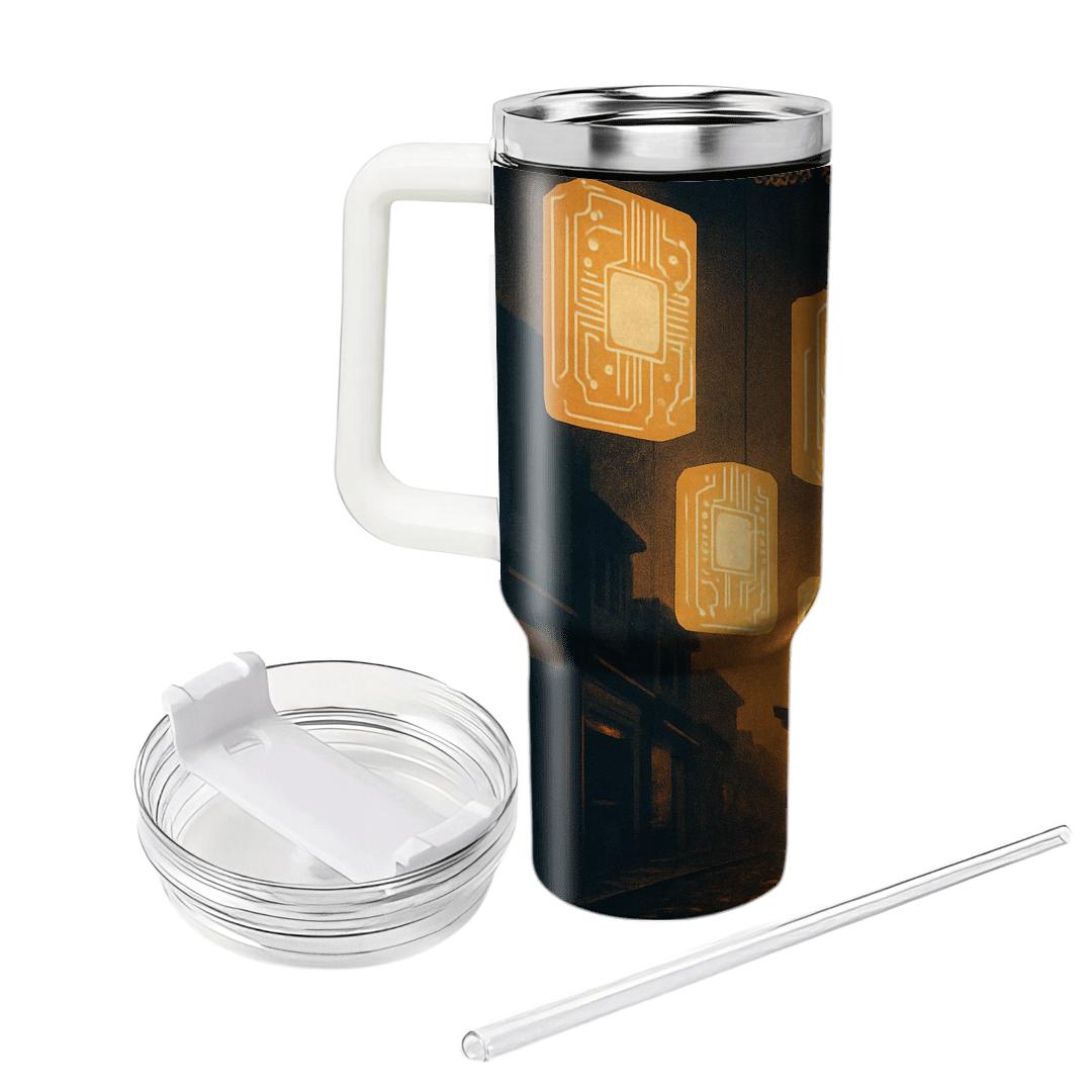 Ancestral Circuit Lantern Night tumblers with lids
