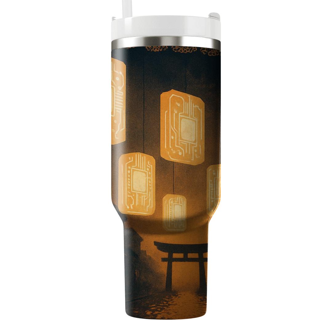 Ancestral Circuit Lantern Night tumblers with lids