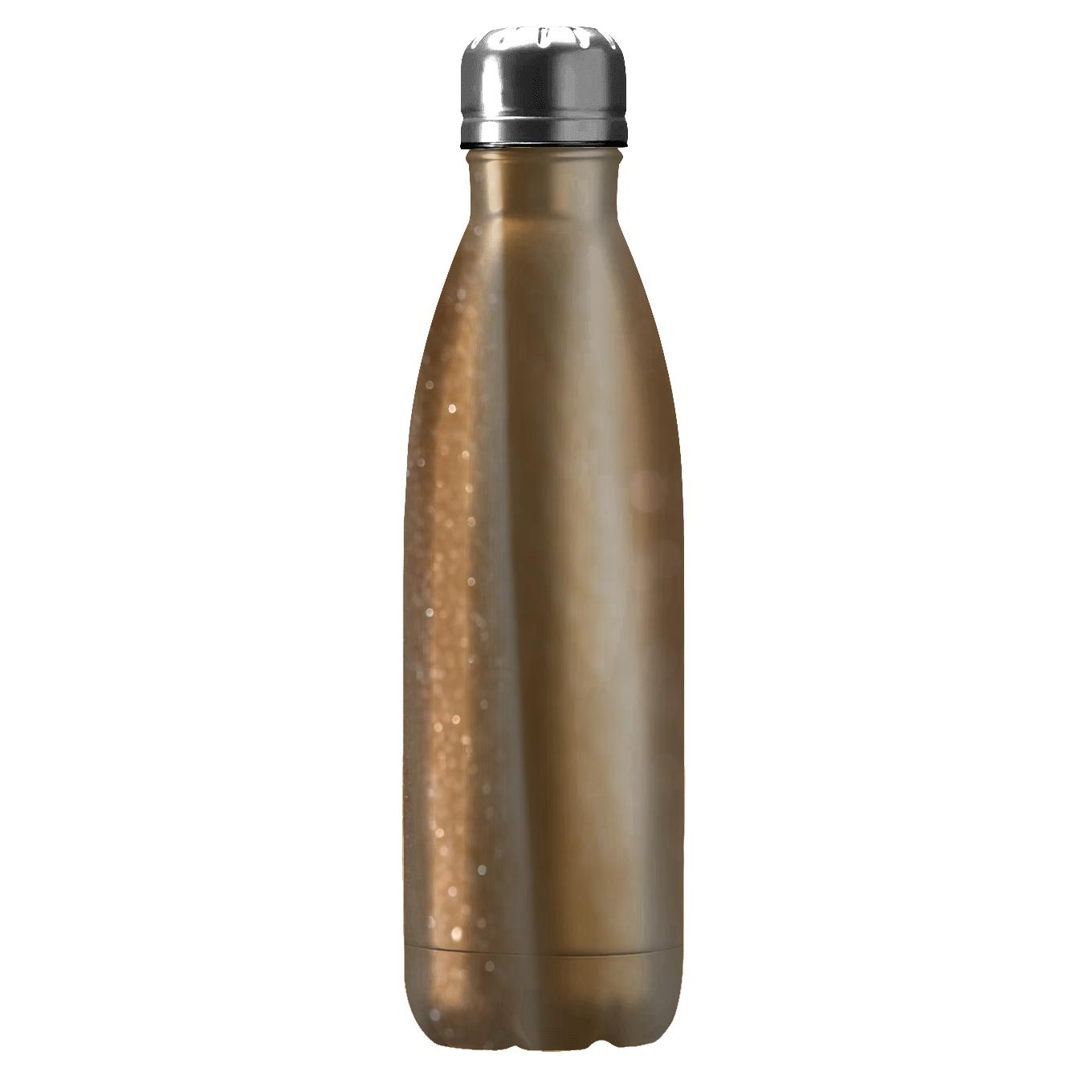 Champagne Velvet Glitter Cascade travel water bottles