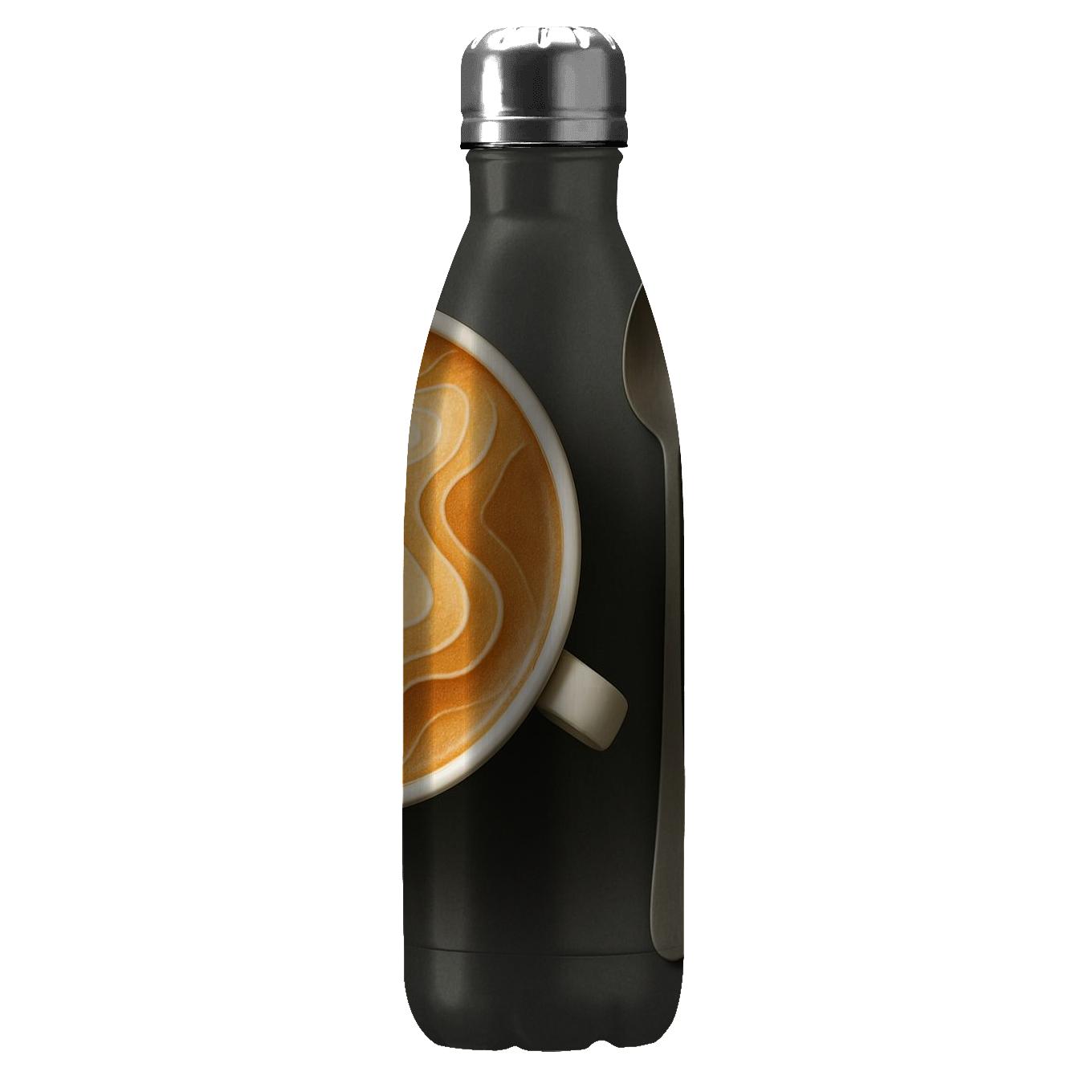 Latte Art Topography Map personalized water bottles