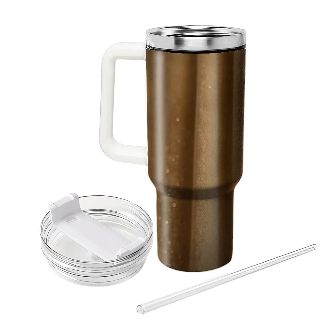 Champagne Velvet Glitter Cascade personalized tumblers