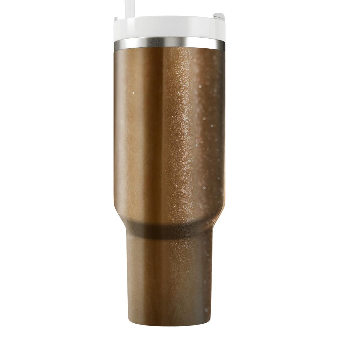 Champagne Velvet Glitter Cascade personalized tumblers