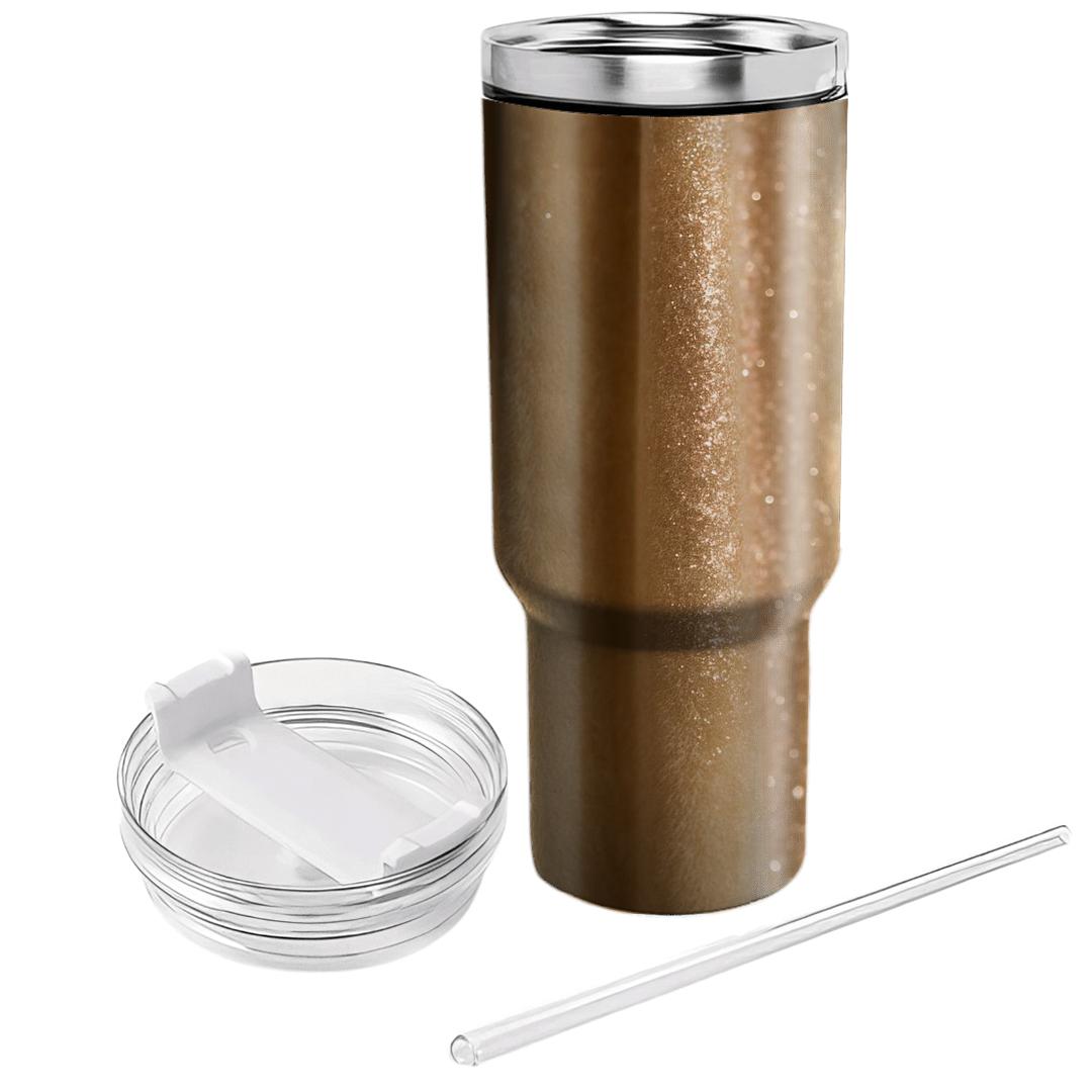 Champagne Velvet Glitter Cascade personalized tumblers