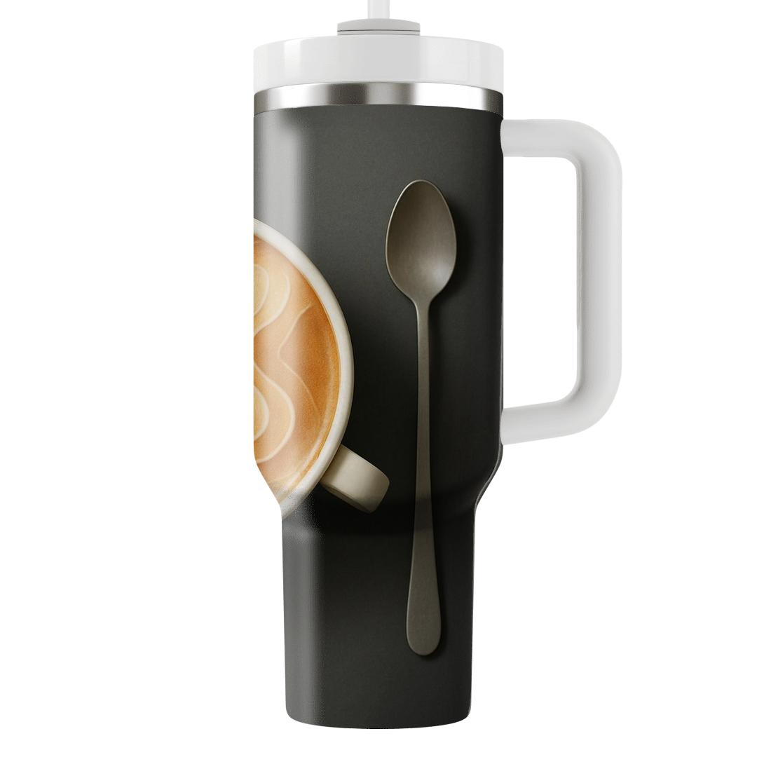 Latte Art Topography Map personalized tumblers