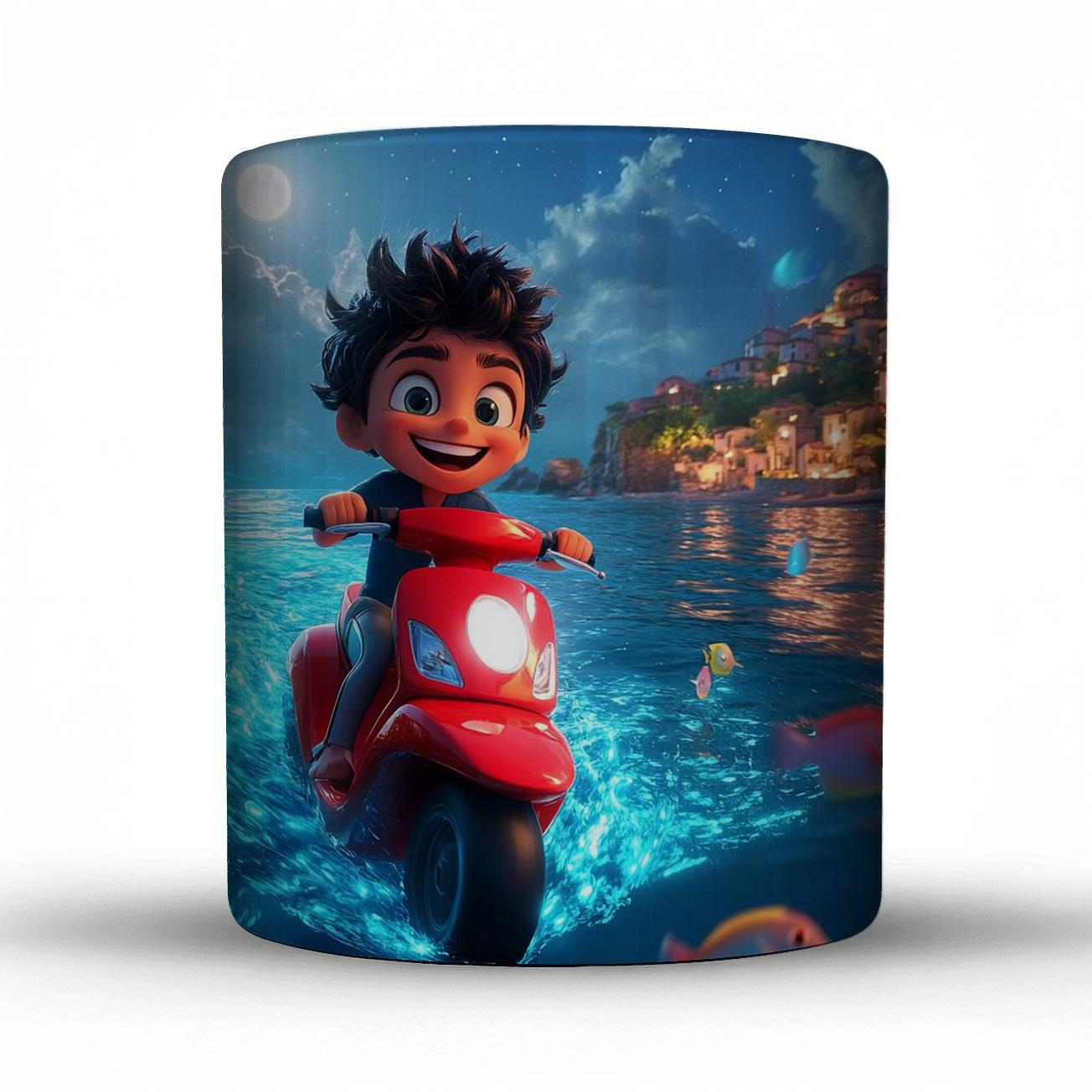 Luca Paguro Moonlit Sea Scooter Dash insulated thermal mugs