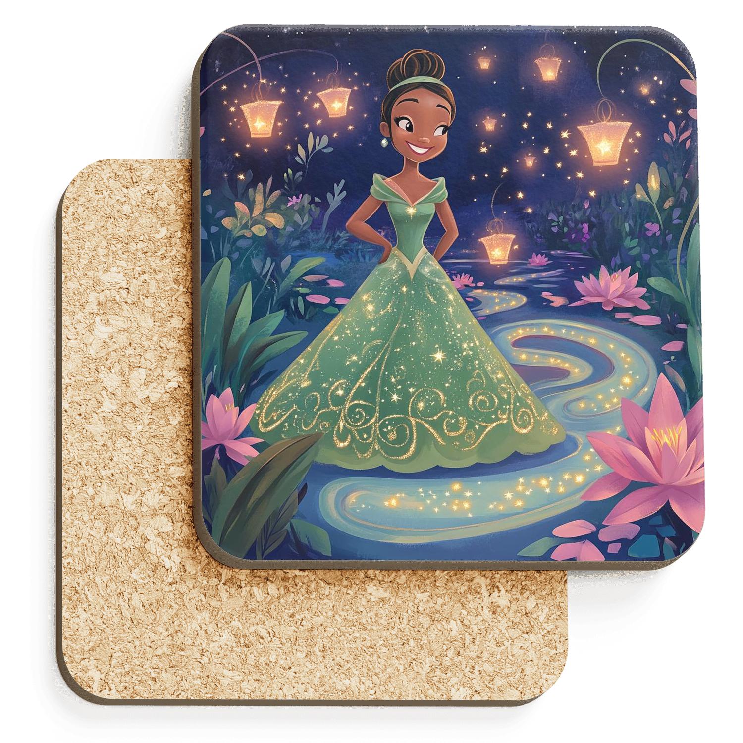 Princess Tiana Star Garden Parade cork coaster sets