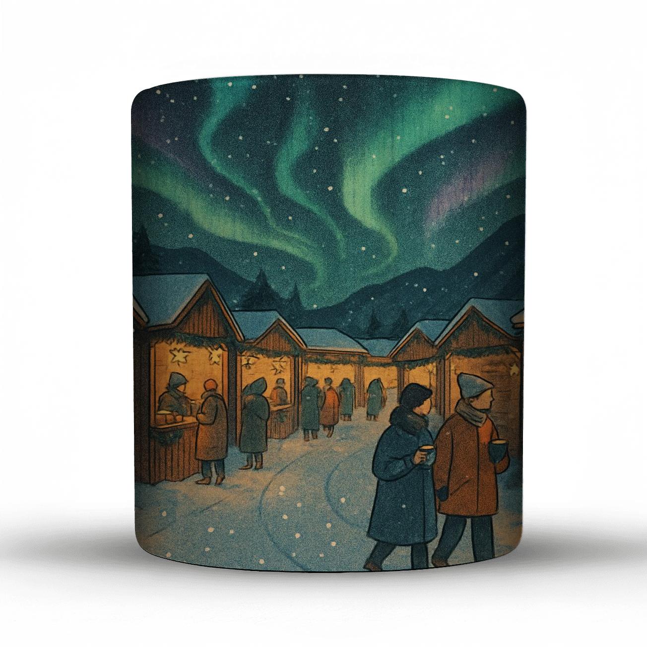 Midnight Aurora Winter Market premium drinkware mugs
