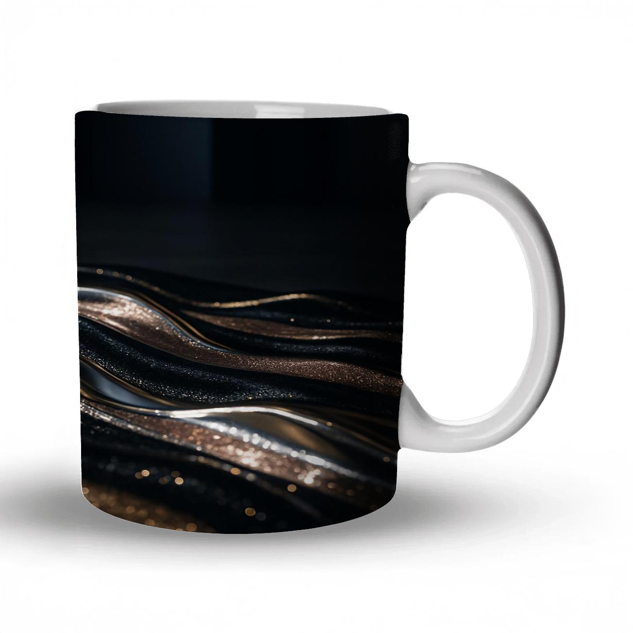 Couture Glitter Runway Ripples novelty coffee mugs
