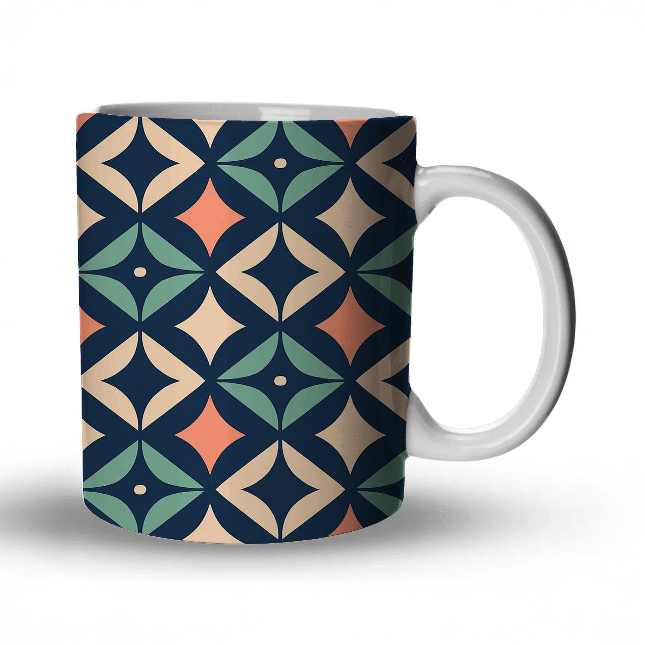Kite And Crescent Lattice insulated thermal mugs