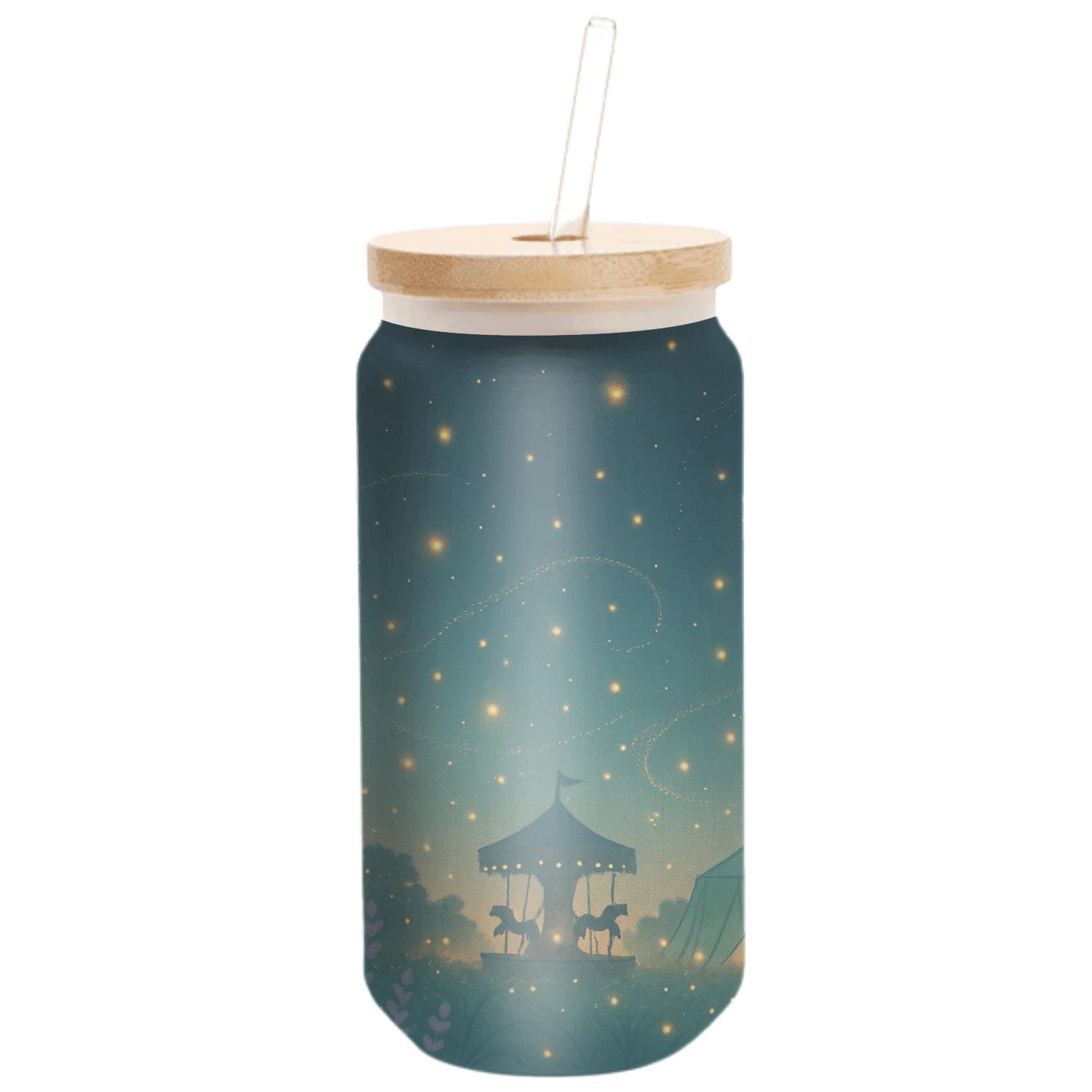 Midnight Summer Firefly Carnival artisan blown glass drinkware