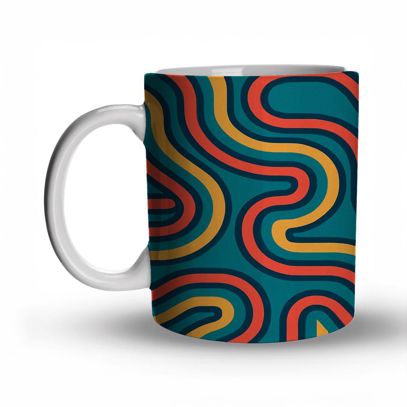 Groove Line Roller Rink decorative mug sets