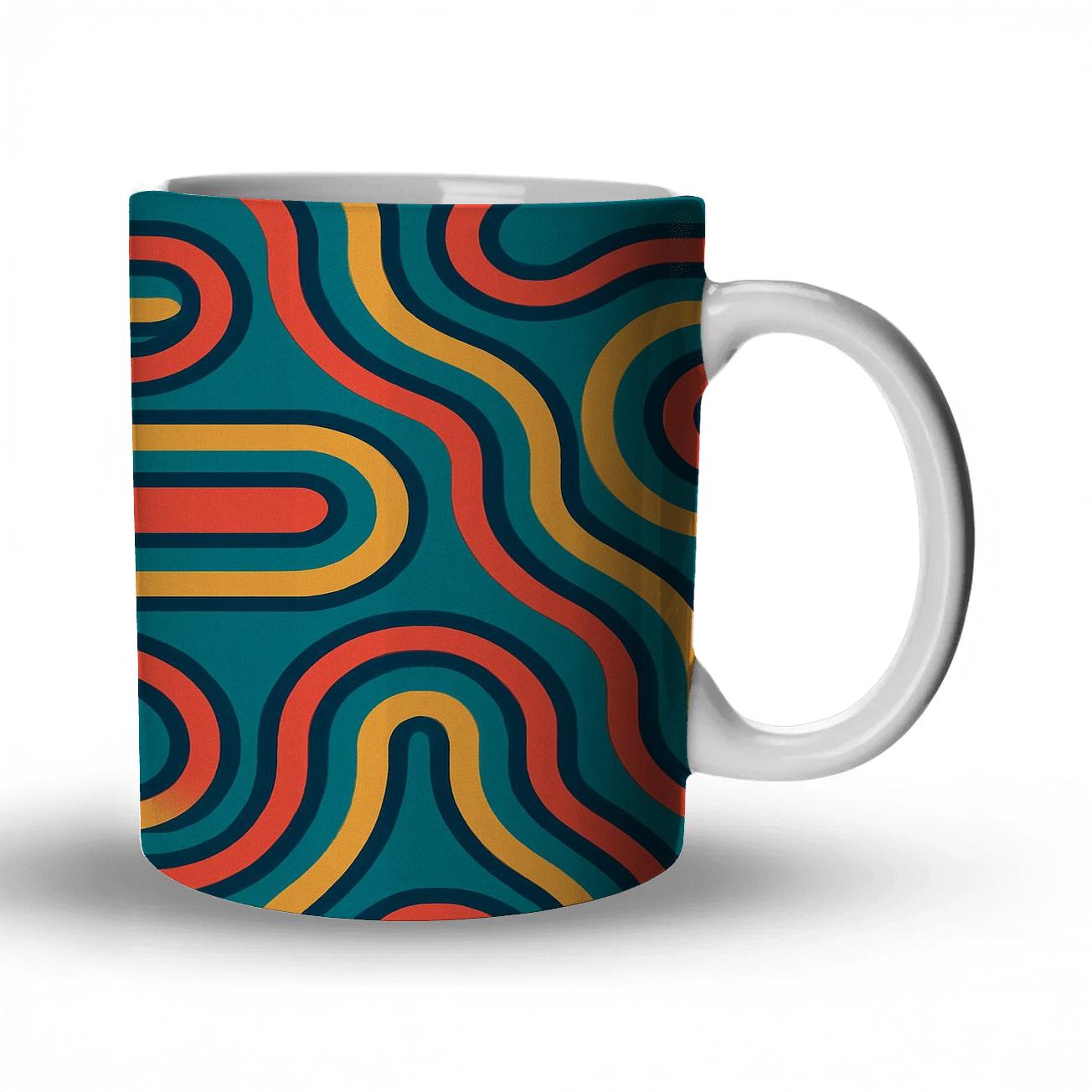 Groove Line Roller Rink decorative mug sets