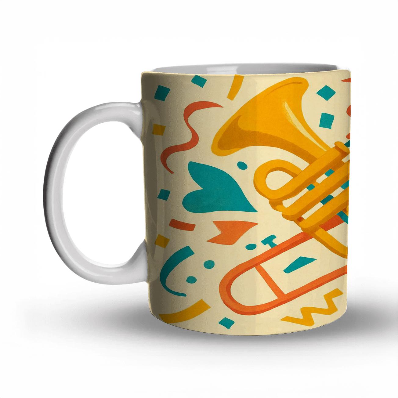 Carnival Brass Rhythm Collage decorative mug sets
