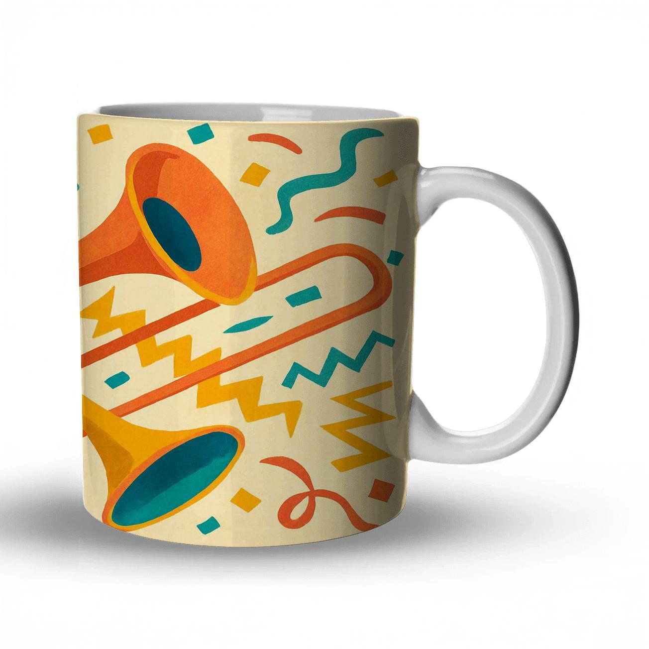 Carnival Brass Rhythm Collage decorative mug sets