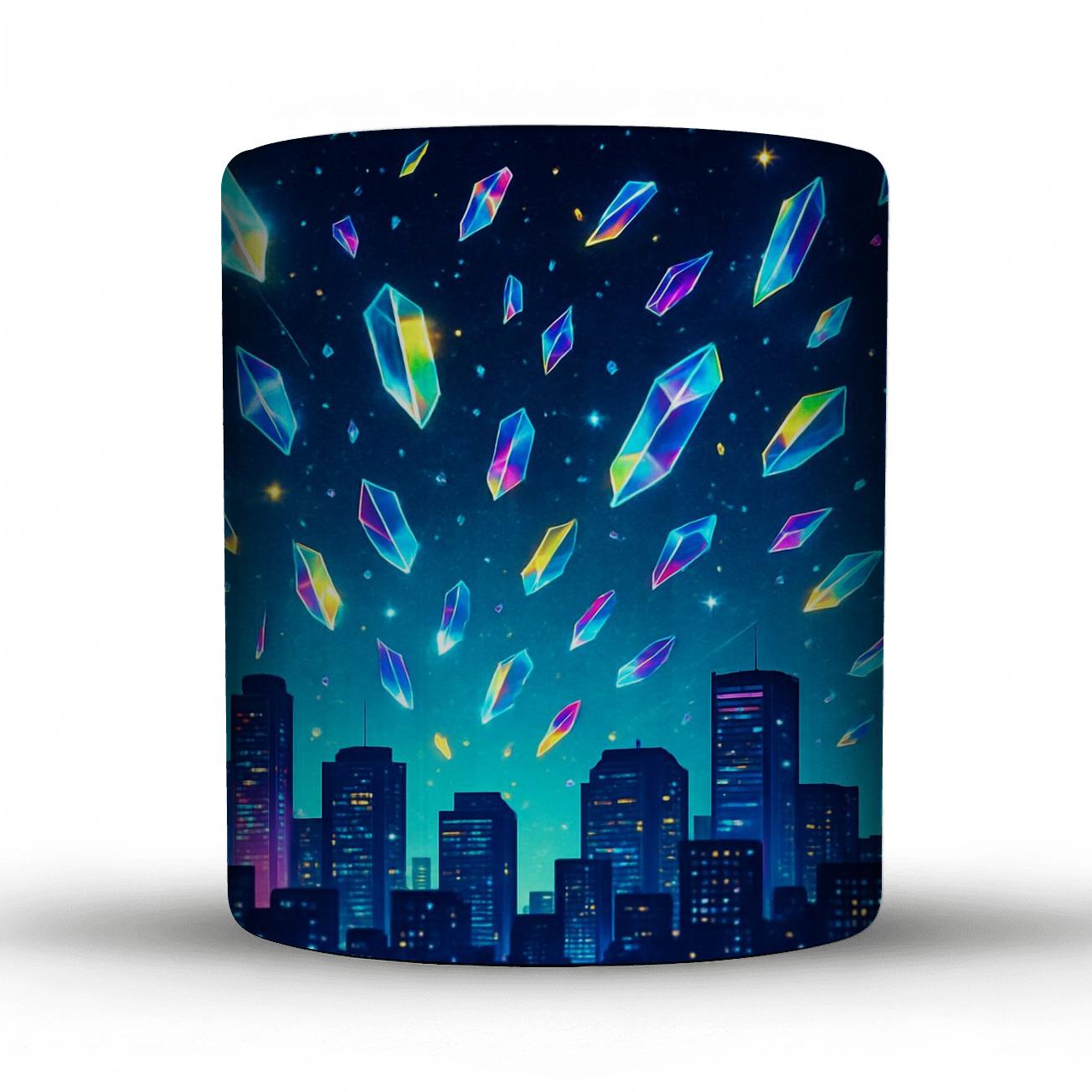 Neon Crystal Confetti Skyline decorative mug sets