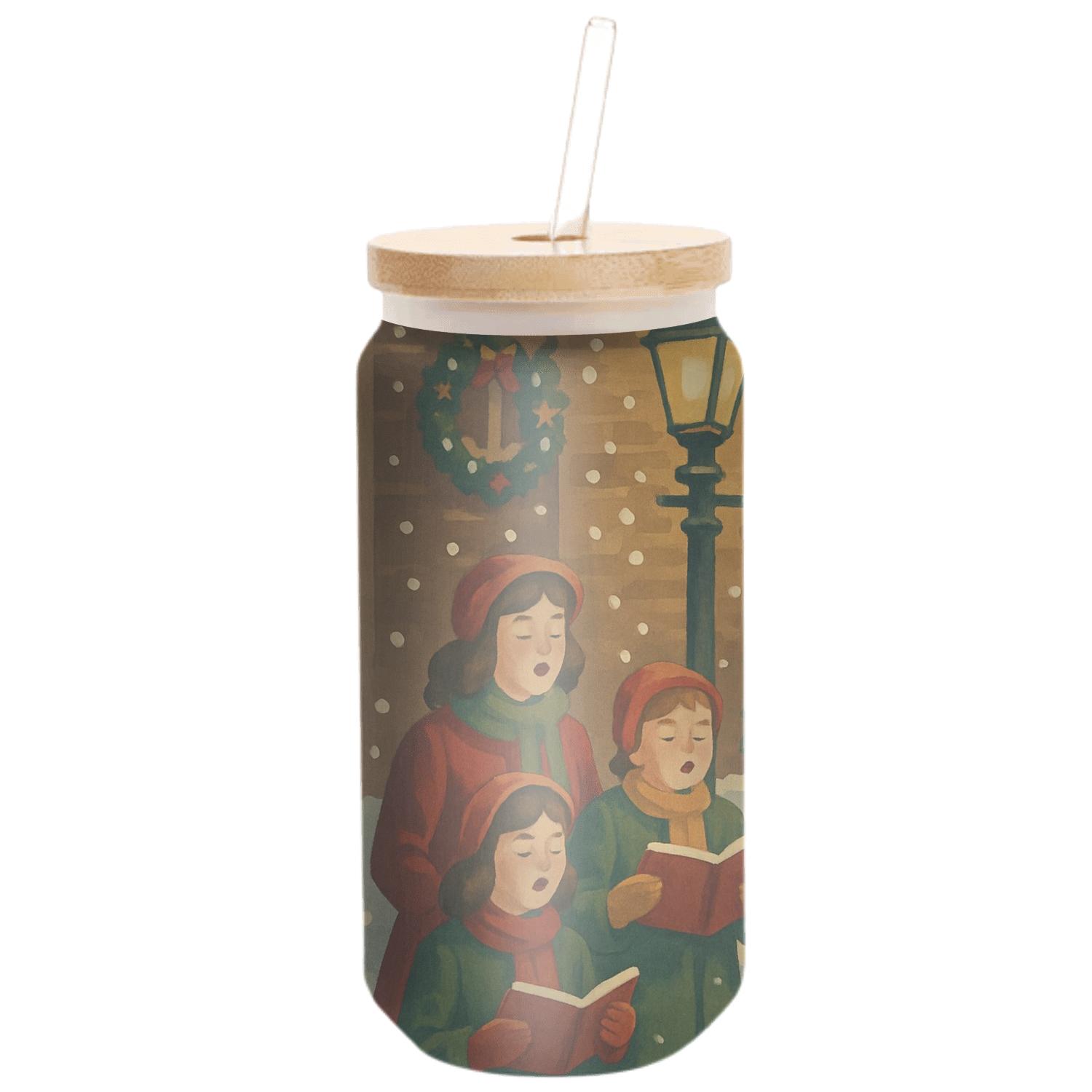 Holly Choir By Lamplight custom engraved glassware