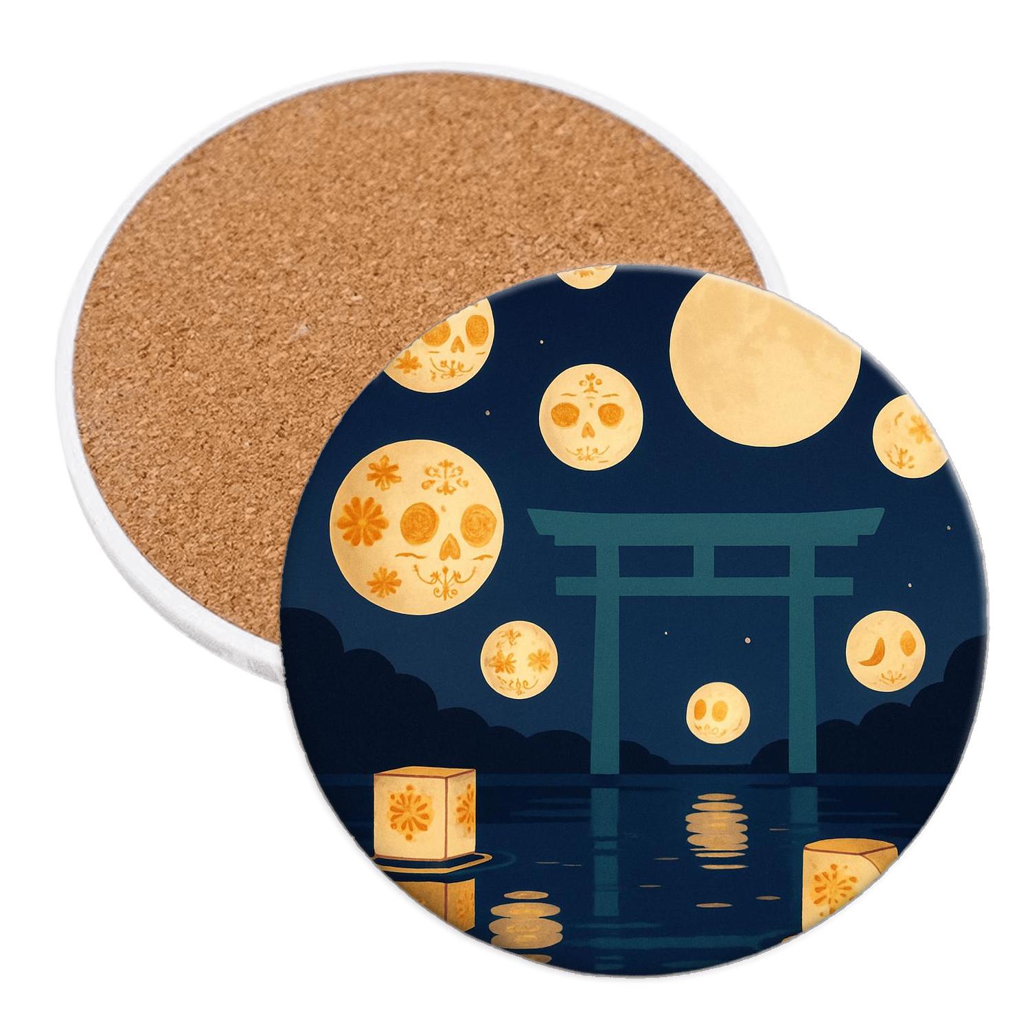 Lantern Orbit Reunion Festival personalized drink coasters