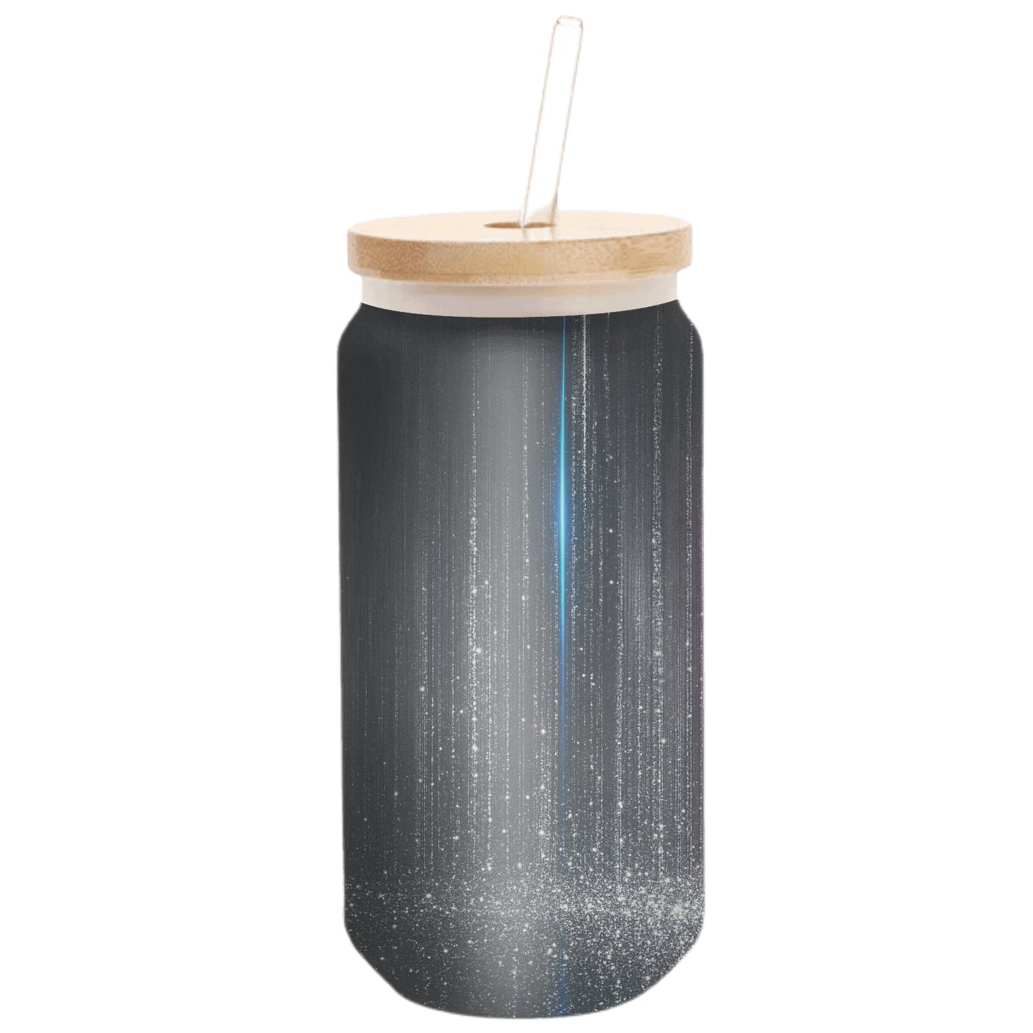 Chrome Glitter Citylight Cascade artisan blown glass drinkware