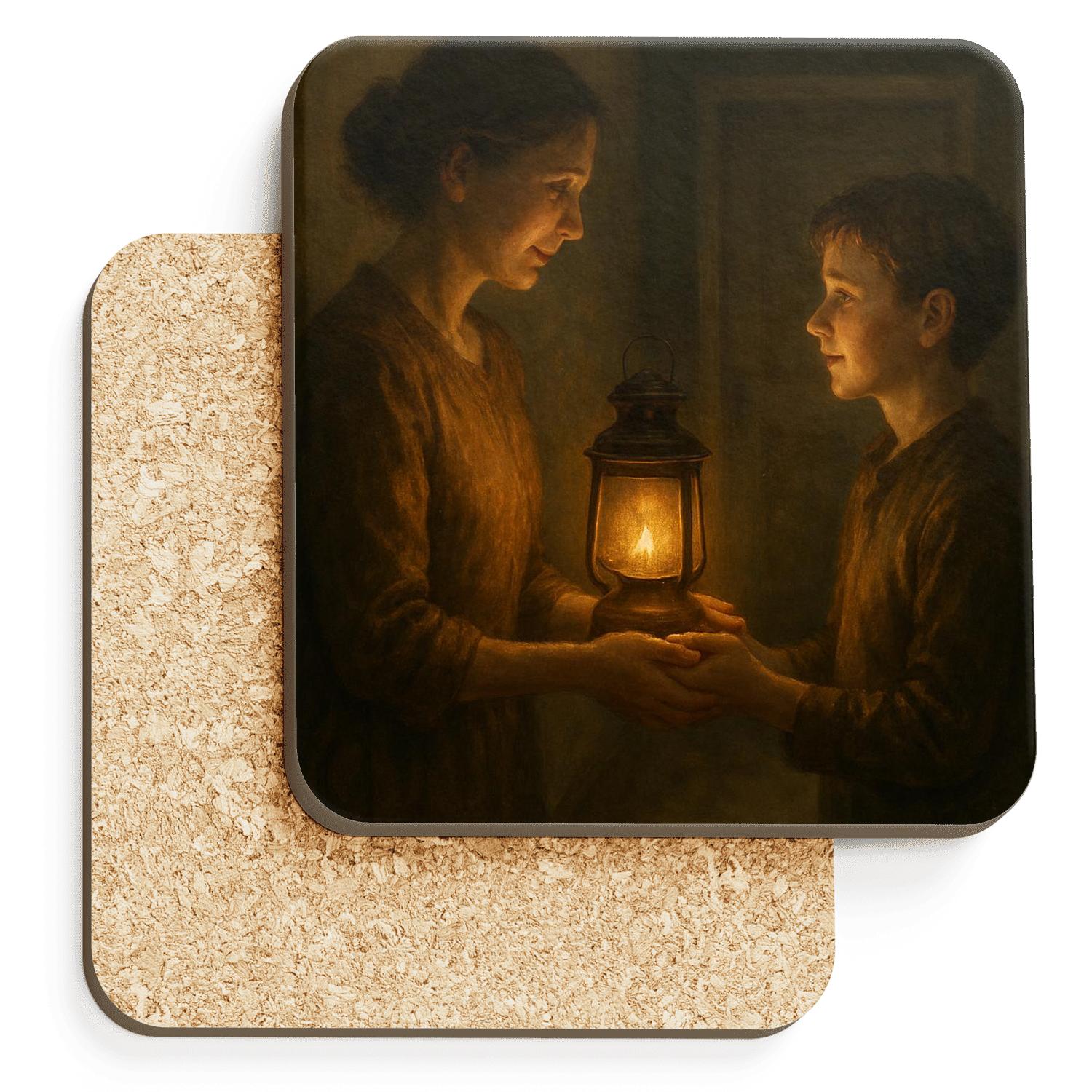 Lantern Of Returning Hearts Mothers Love As Home decorative beverage coasters