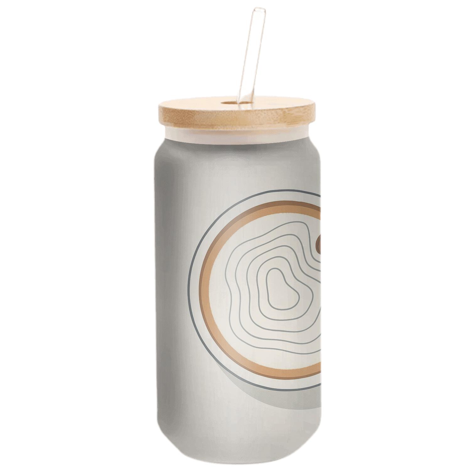 Latte Foam Topography Map glassware drinkware